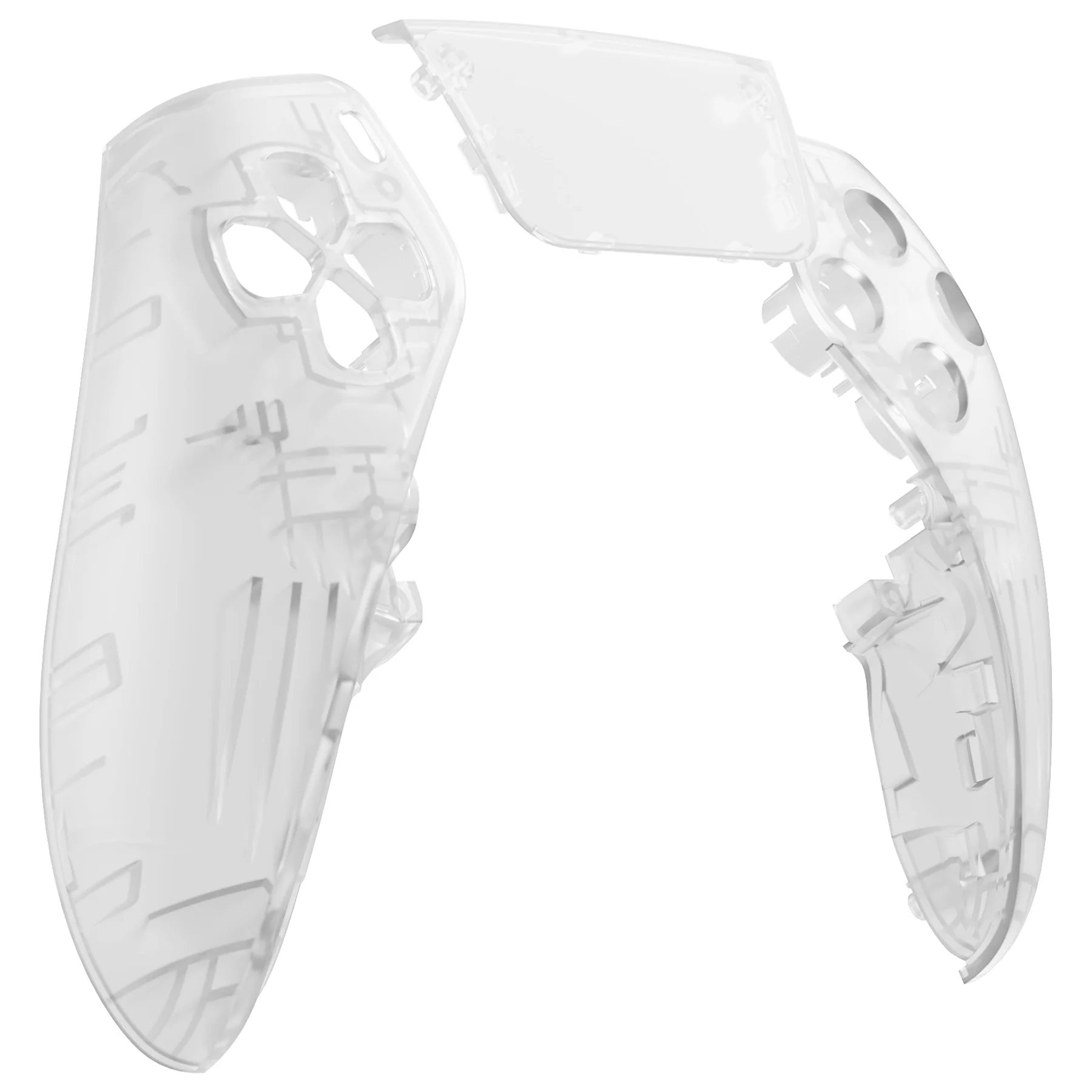 eXtremeRate Replacement Left Right Front Housing Shell with Touchpad Compatible with PS5 Edge Controller - Glow in Dark - Green - Image 10