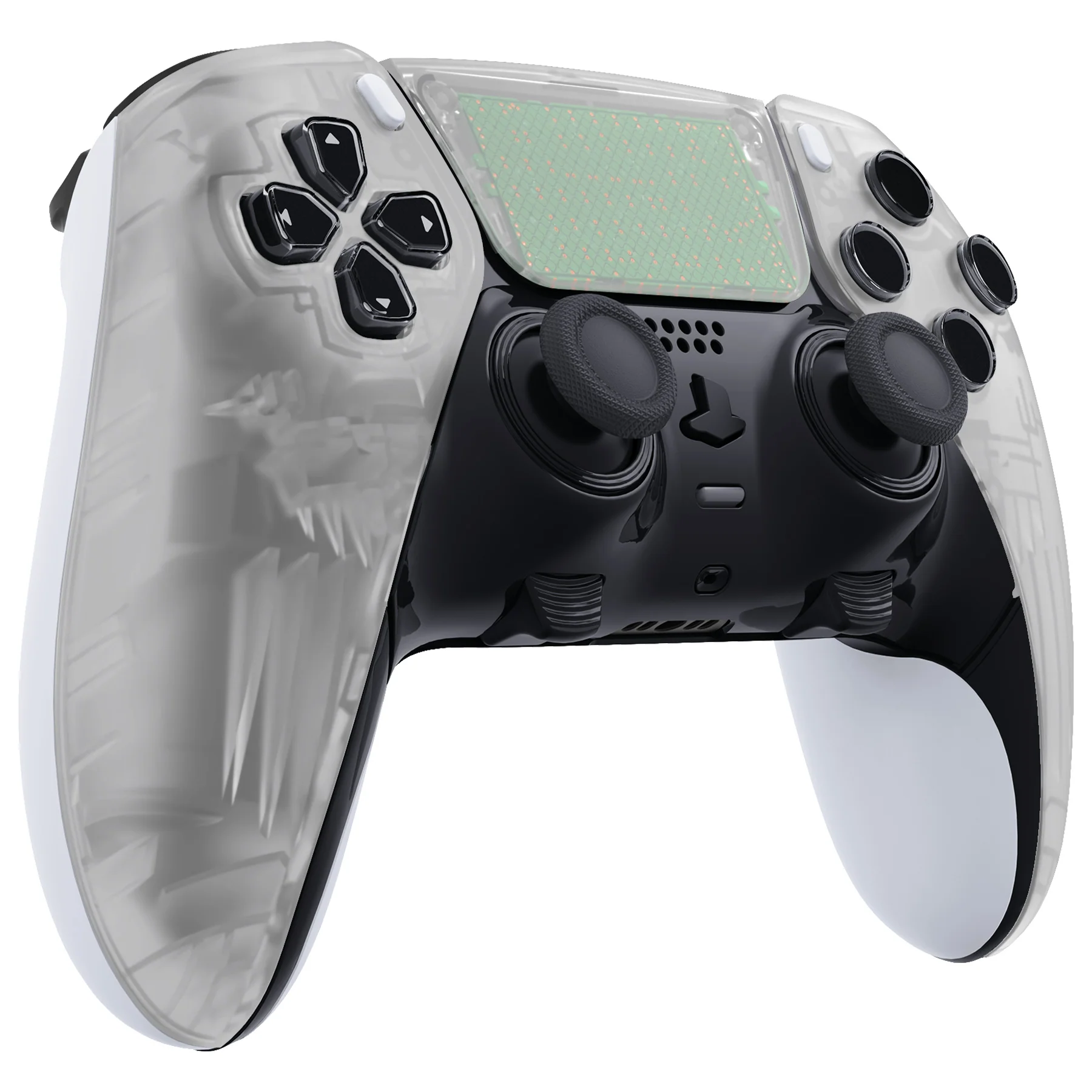 eXtremeRate Replacement Left Right Front Housing Shell with Touchpad Compatible with PS5 Edge Controller - Glow in Dark - Green - Image 6