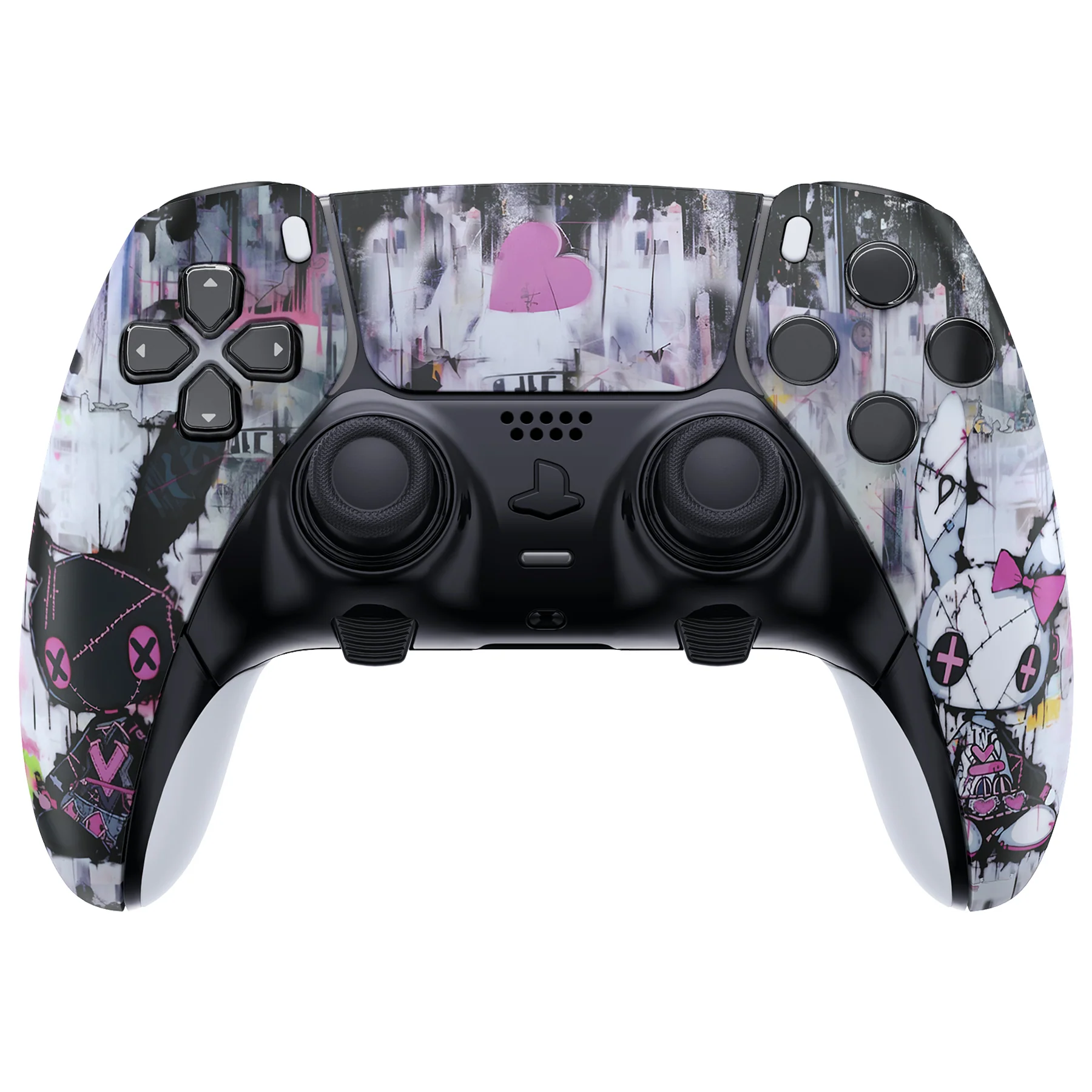 eXtremeRate Replacement Left Right Front Housing Shell with Touchpad Compatible with PS5 Edge Controller - Lovely Punky Bunny - Image 4
