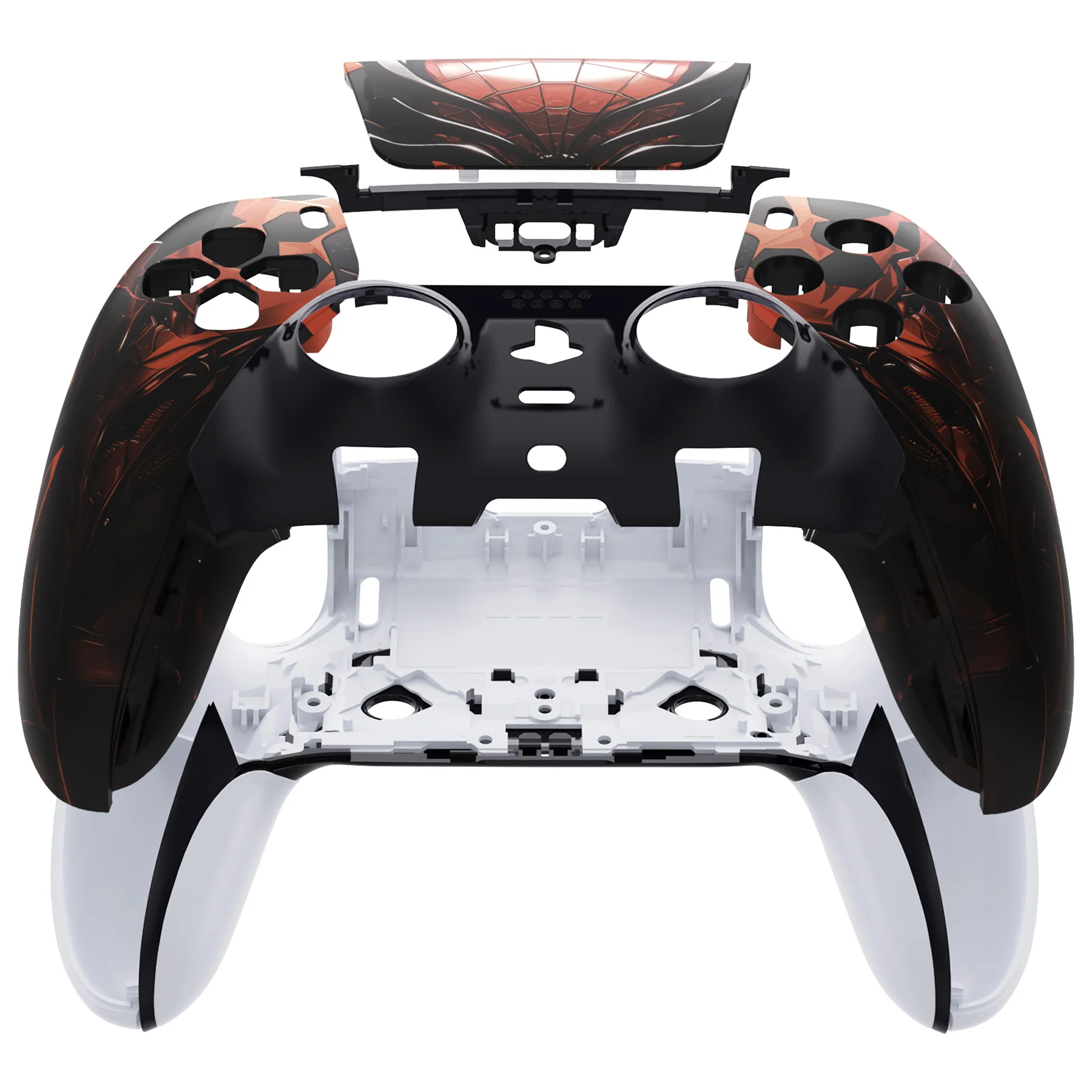 eXtremeRate Replacement Left Right Front Housing Shell with Touchpad Compatible with PS5 Edge Controller - Spider Armor - Image 4