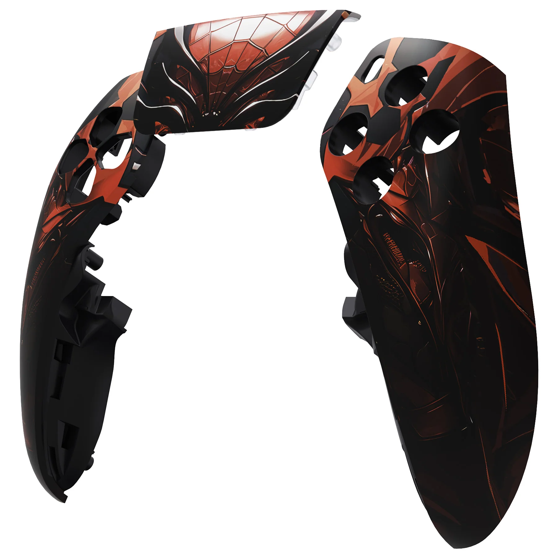 eXtremeRate Replacement Left Right Front Housing Shell with Touchpad Compatible with PS5 Edge Controller - Spider Armor - Image 8