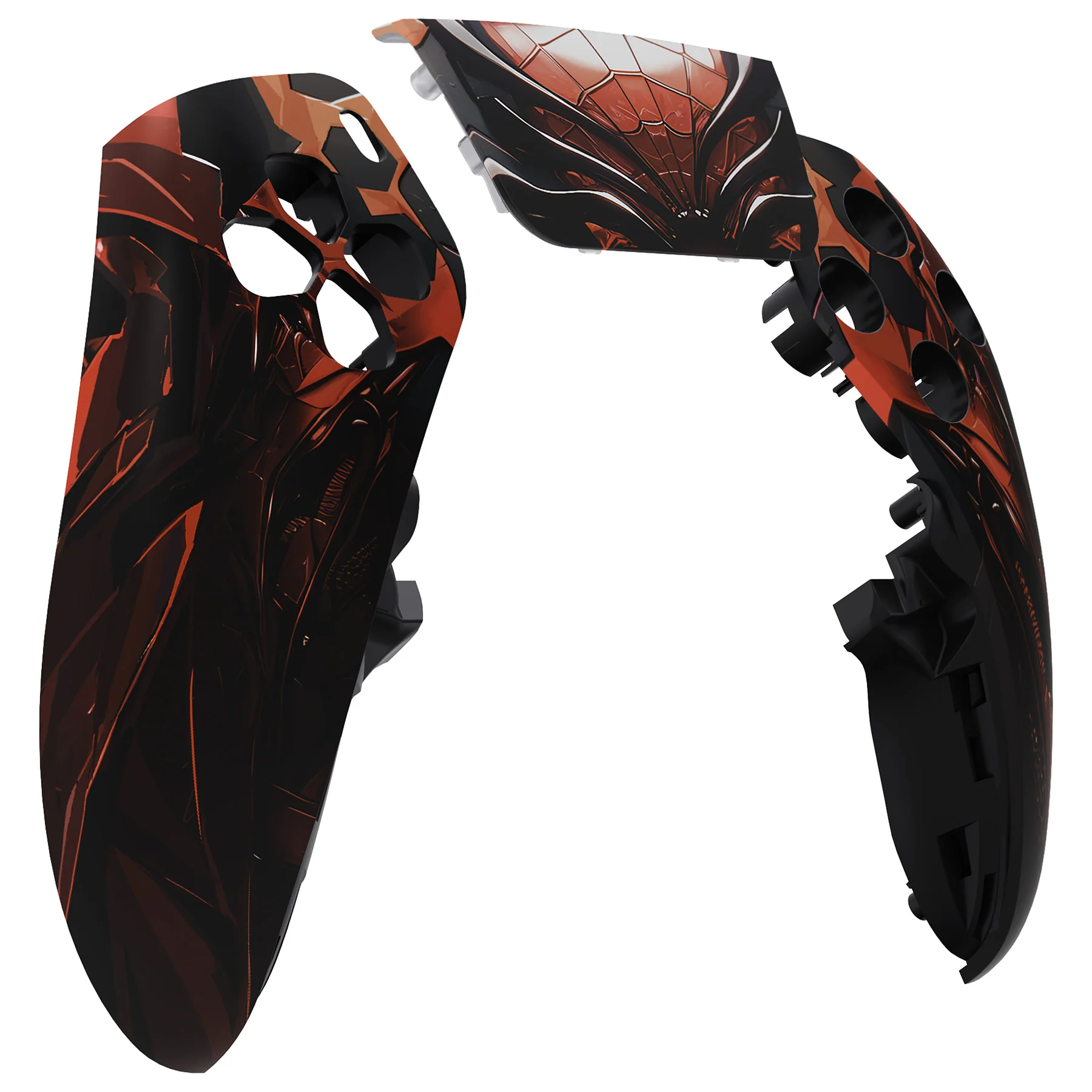 eXtremeRate Replacement Left Right Front Housing Shell with Touchpad Compatible with PS5 Edge Controller - Spider Armor - Image 9