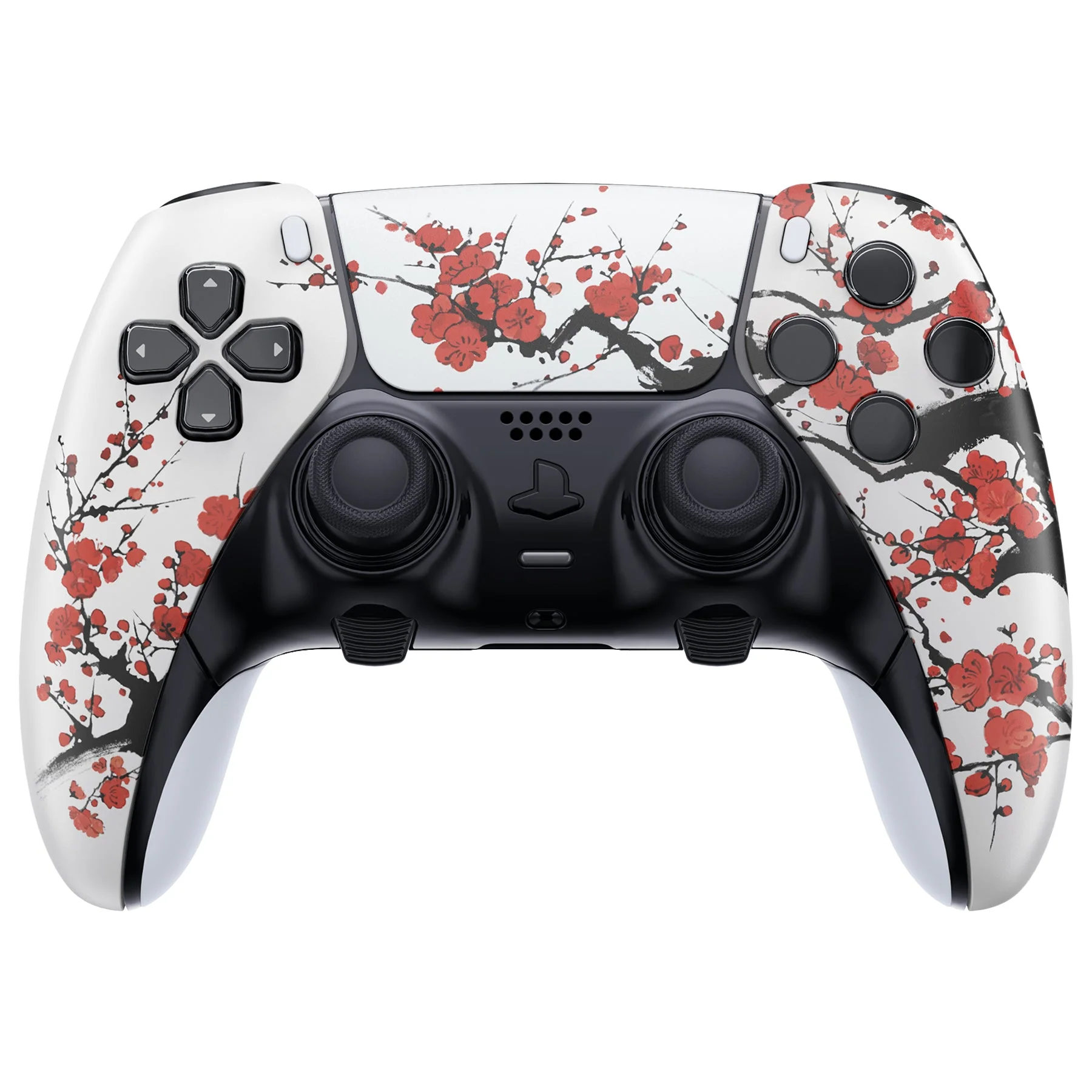 eXtremeRate Replacement Left Right Front Housing Shell with Touchpad Compatible with PS5 Edge Controller - Winter Blossom - Image 2