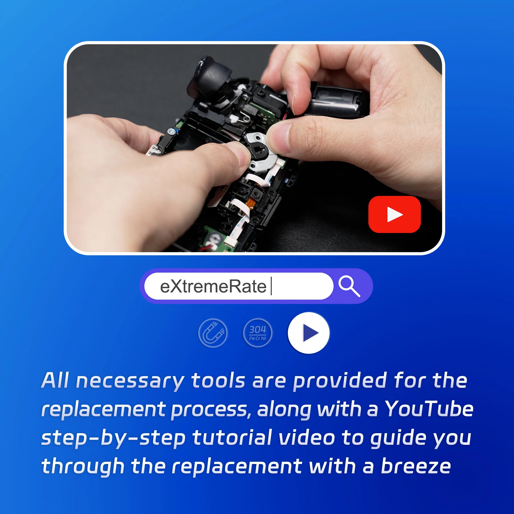 eXtremeRate Replacement Magnetic Module Kit for PS5 Edge Controller Back Paddles - Image 8