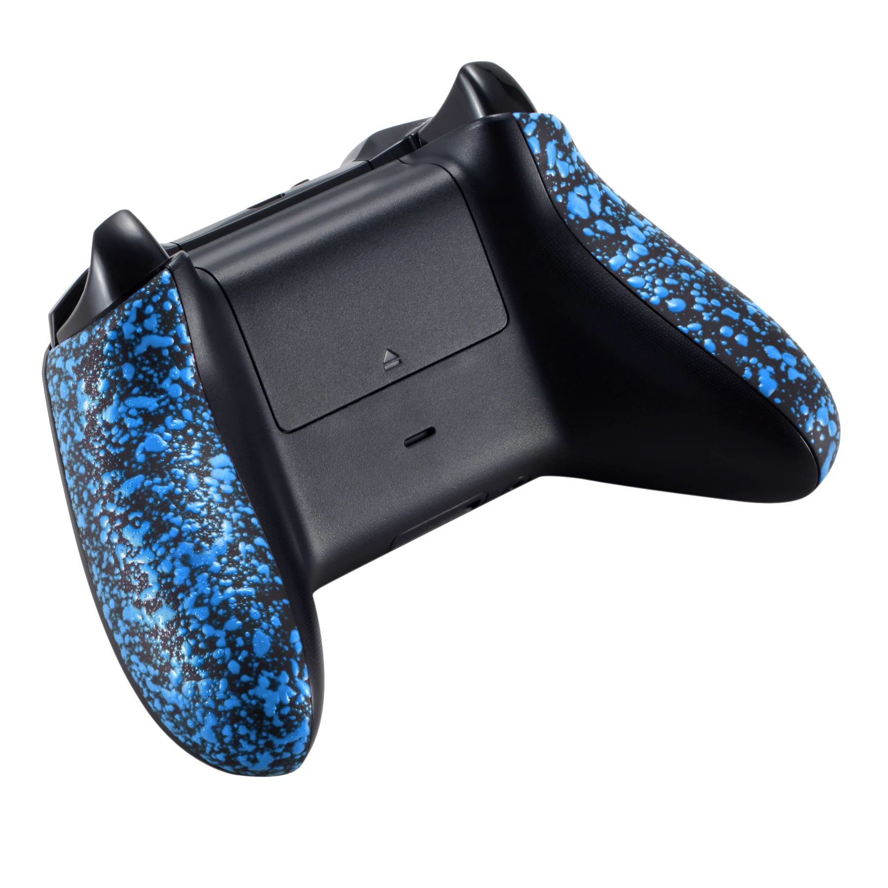 eXtremeRate Replacement Non-Slip Grips Side Rails Handles for Xbox One X & S Controller (Model 1708) - Textured Black Blue - Image 7