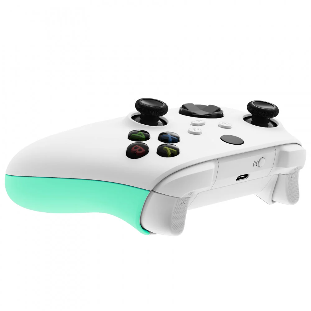 eXtremeRate Replacement Non-Slip Side Rails Grip Back Panels for Xbox Series X & S Controller - Mint Green - Image 7