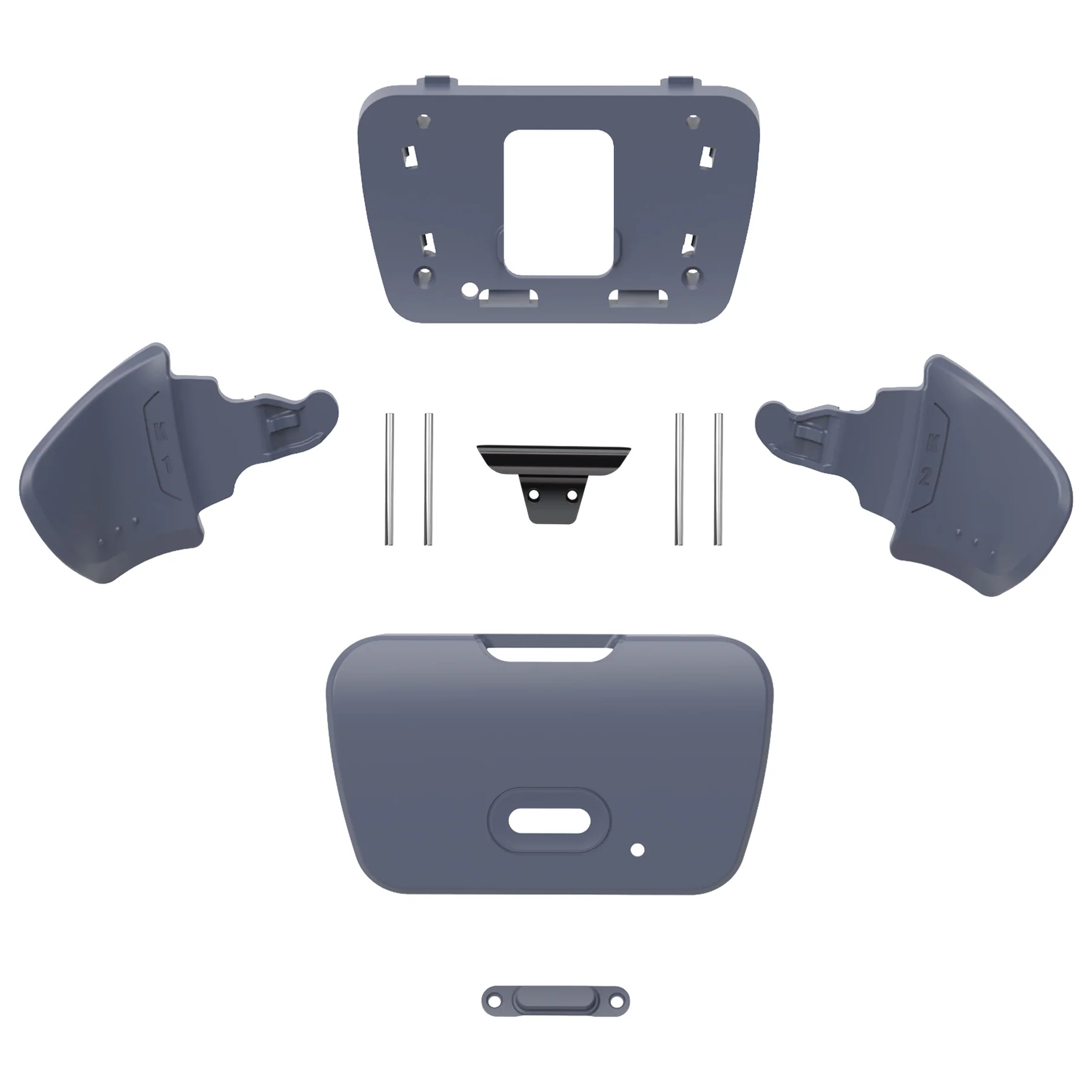 eXtremeRate Replacement Redesigned K1 K2 Back Buttons for eXtremerate RISE Remap Kit, Compatible with PS5 Controller - Sterling Silver - Image 2