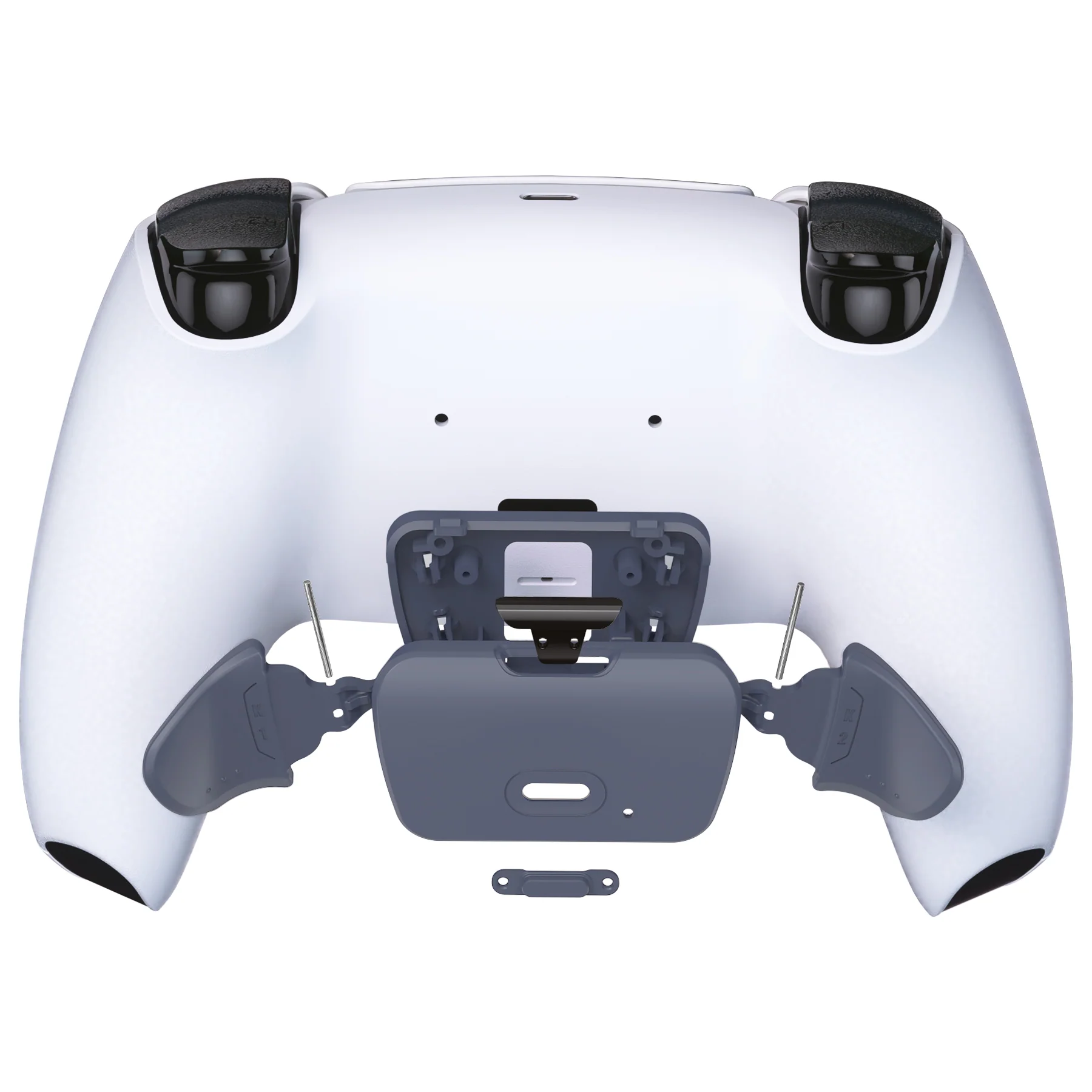 eXtremeRate Replacement Redesigned K1 K2 Back Buttons for eXtremerate RISE Remap Kit, Compatible with PS5 Controller - Sterling Silver - Image 4