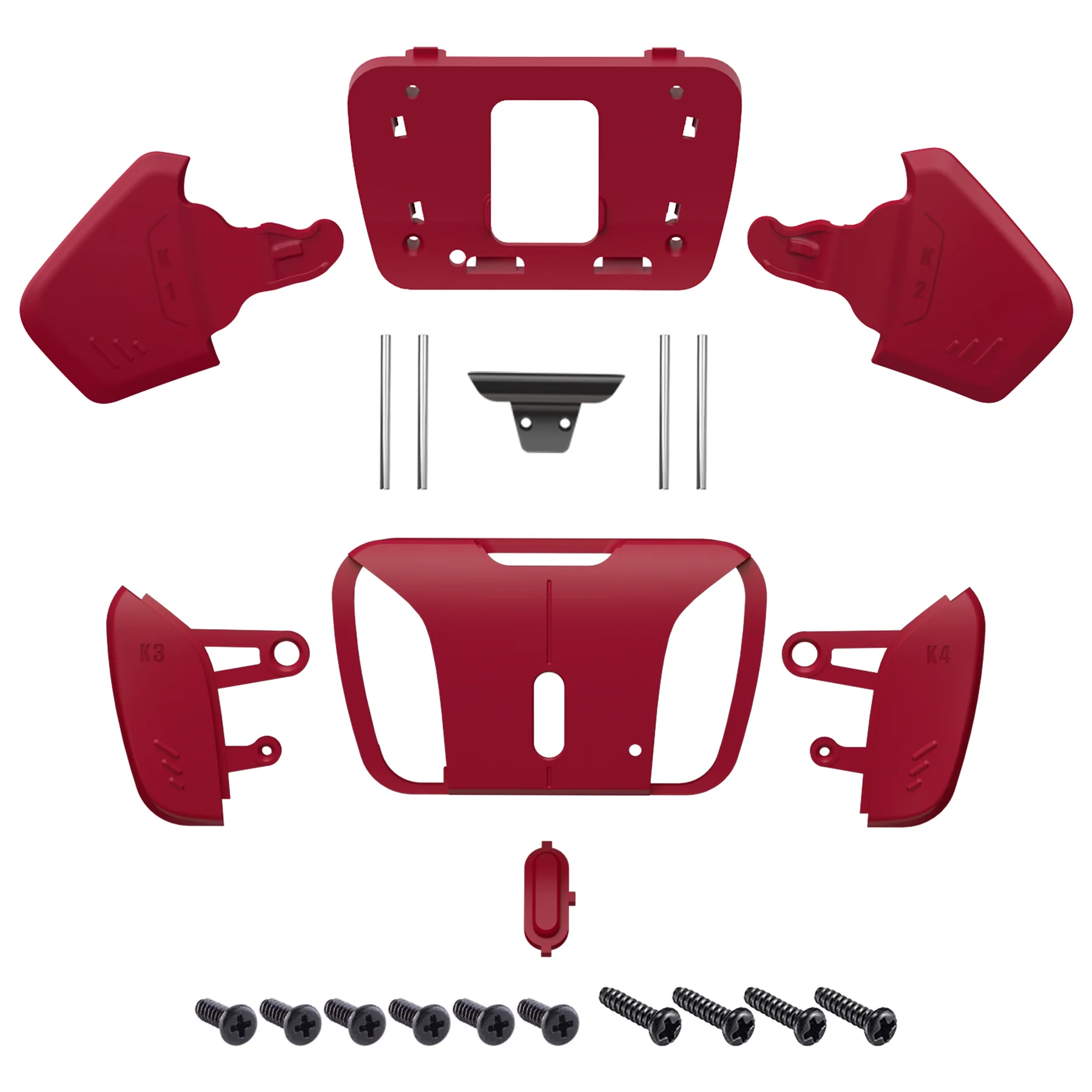 eXtremeRate Replacement Redesigned K1 K2 K3 K4 Back Buttons Housing Shell for eXtremeRate RISE4 Remap Kit, Compatible with PS5 Controller - Volcanic Red - Image 2