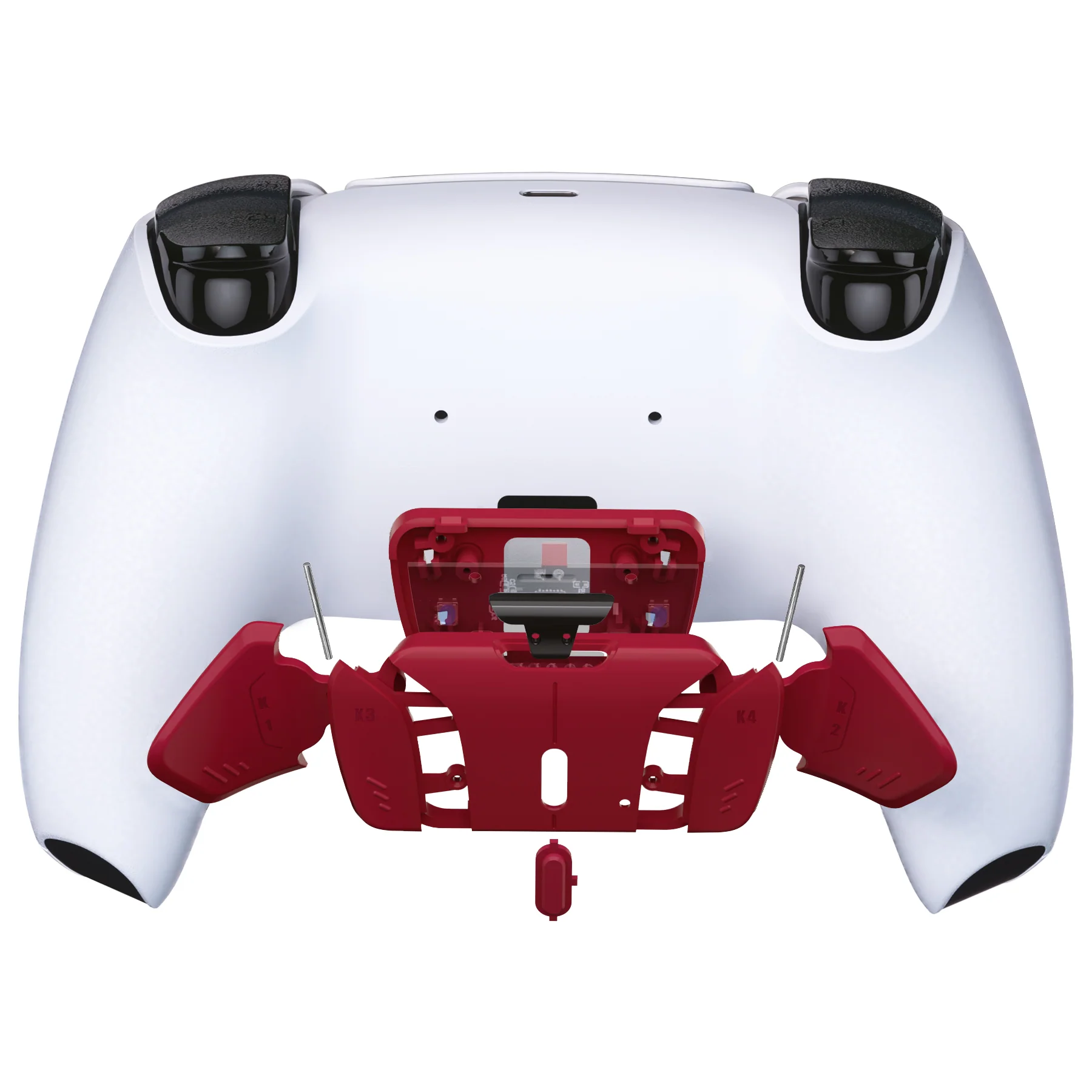 eXtremeRate Replacement Redesigned K1 K2 K3 K4 Back Buttons Housing Shell for eXtremeRate RISE4 Remap Kit, Compatible with PS5 Controller - Volcanic Red - Image 6