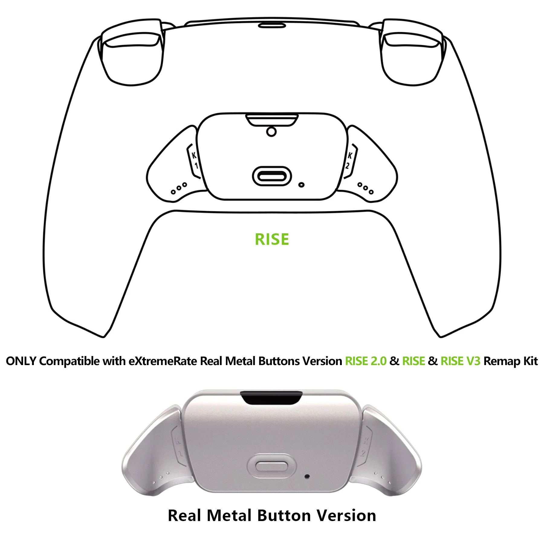 eXtremeRate Replacement Remap Board for PS5 Controller, Compatible with Real Metal Buttons (RMB) Version RISE 2.0 Remap Kit (BDM-010/020) & Real Metal Buttons Versions RISE / RISE V3 Remap Kit (BDM-030/040/050) - Image 3