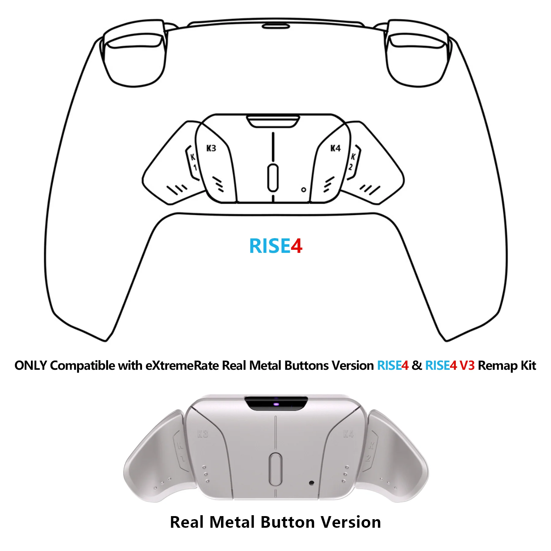 eXtremeRate Replacement Remap Board for PS5 Controller, Compatible with Real Metal Buttons (RMB) Version RISE4 Remap Kit (BDM-010/020) & Real Metal Buttons Versions RISE4 / RISE4 V3 Remap Kit (BDM-030/040/050) - Image 3