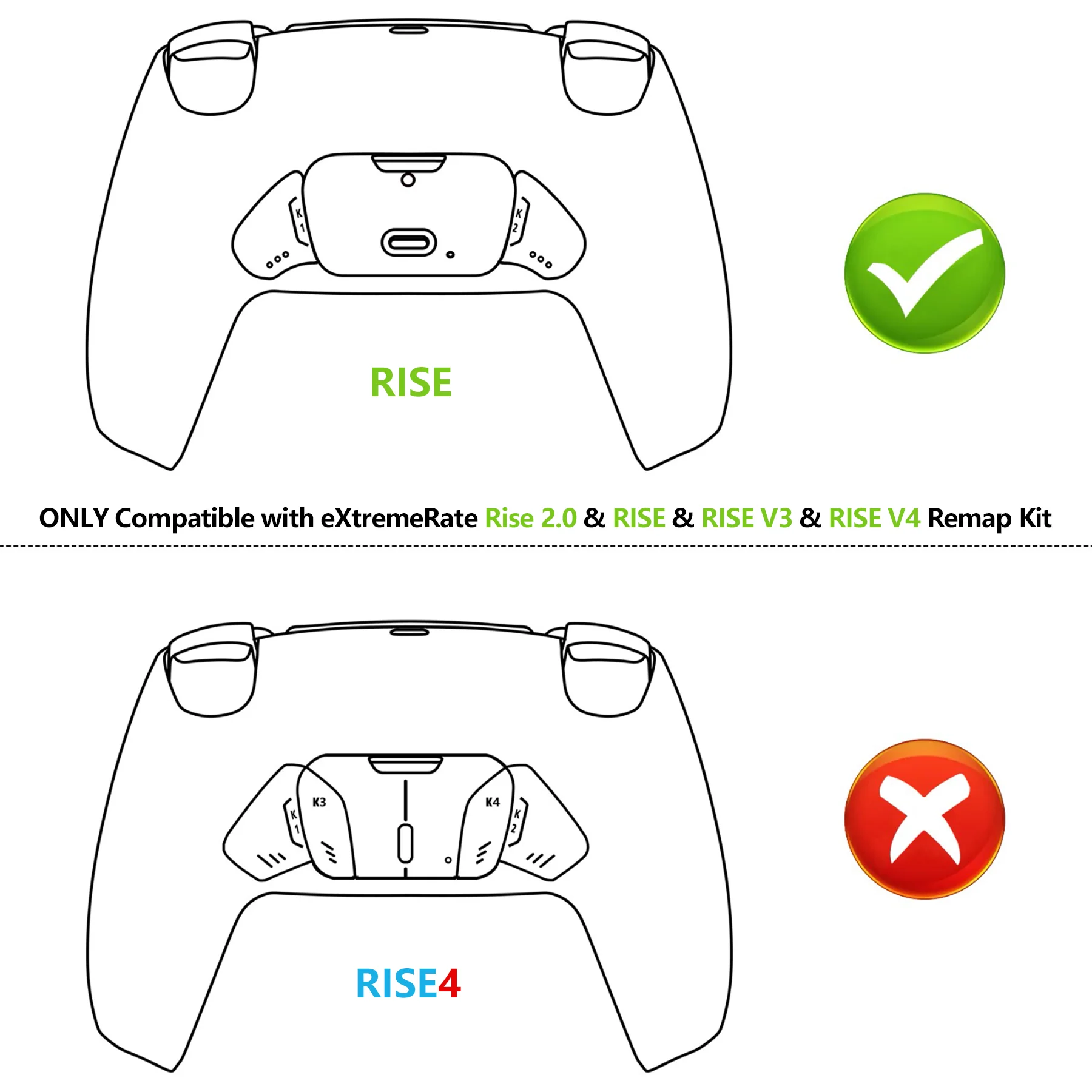 eXtremeRate Replacement Remap Board for PS5 Controller, Compatible with Rise 2.0 Remap Kit (BDM-010/020) & RISE / RISE V3 Remap Kit (BDM-030/040/050) & RISE V4 Remap Kit (BDM-030/040/050/060) - Image 3