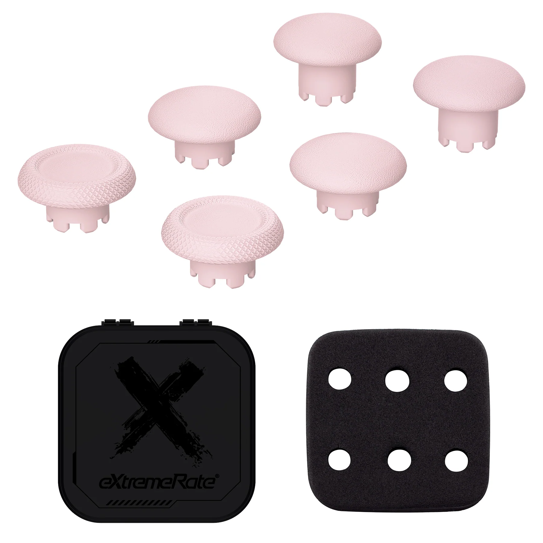 eXtremeRate Replacement Swappable Thumbsticks for PS5 Edge Controller - Cherry Blossoms Pink - Image 2