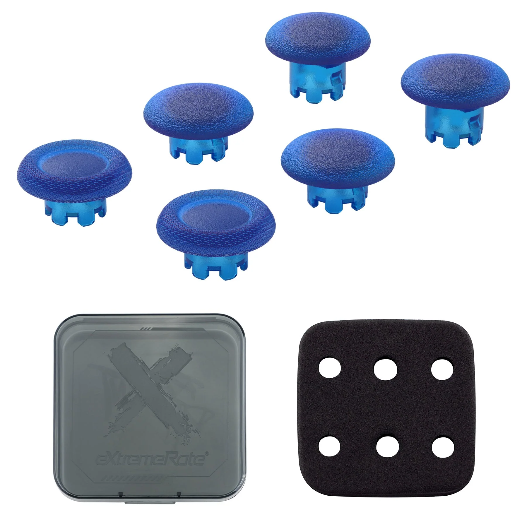 eXtremeRate Replacement Swappable Thumbsticks for PS5 Edge Controller - Clear Blue - Image 2