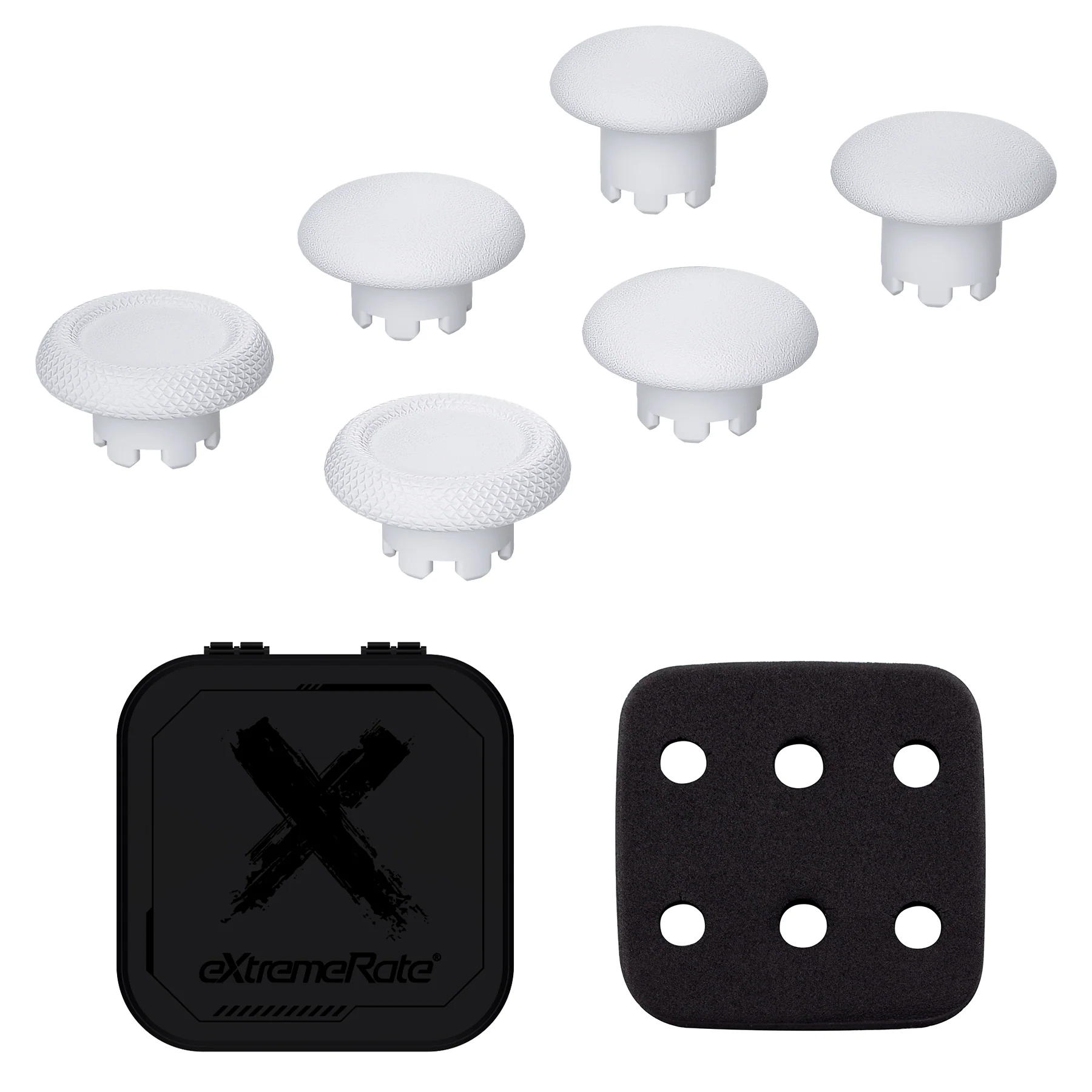 eXtremeRate Replacement Swappable Thumbsticks for PS5 Edge Controller - Robot White - Image 2