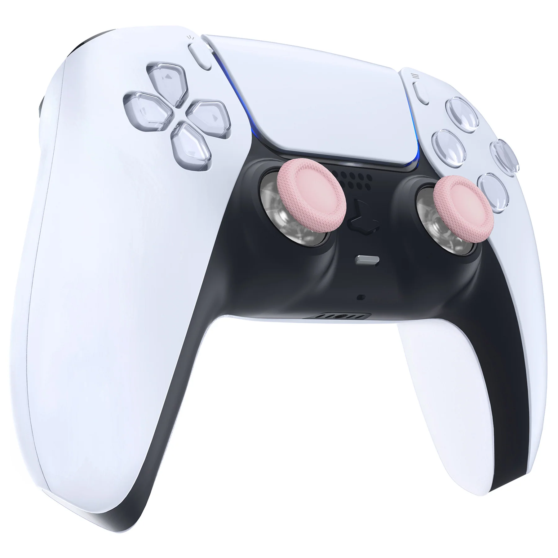 eXtremeRate Replacement Thumbsticks Analog Stick Joystick Compatible with PS5 & PS4 All Model Controller - Clear & Cherry Blossoms Pink - Image 6
