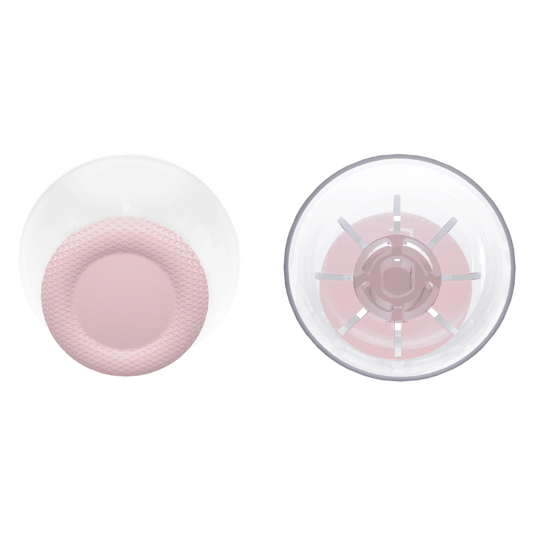eXtremeRate Replacement Thumbsticks Analog Stick Joystick Compatible with PS5 & PS4 All Model Controller - Clear & Cherry Blossoms Pink - Image 8