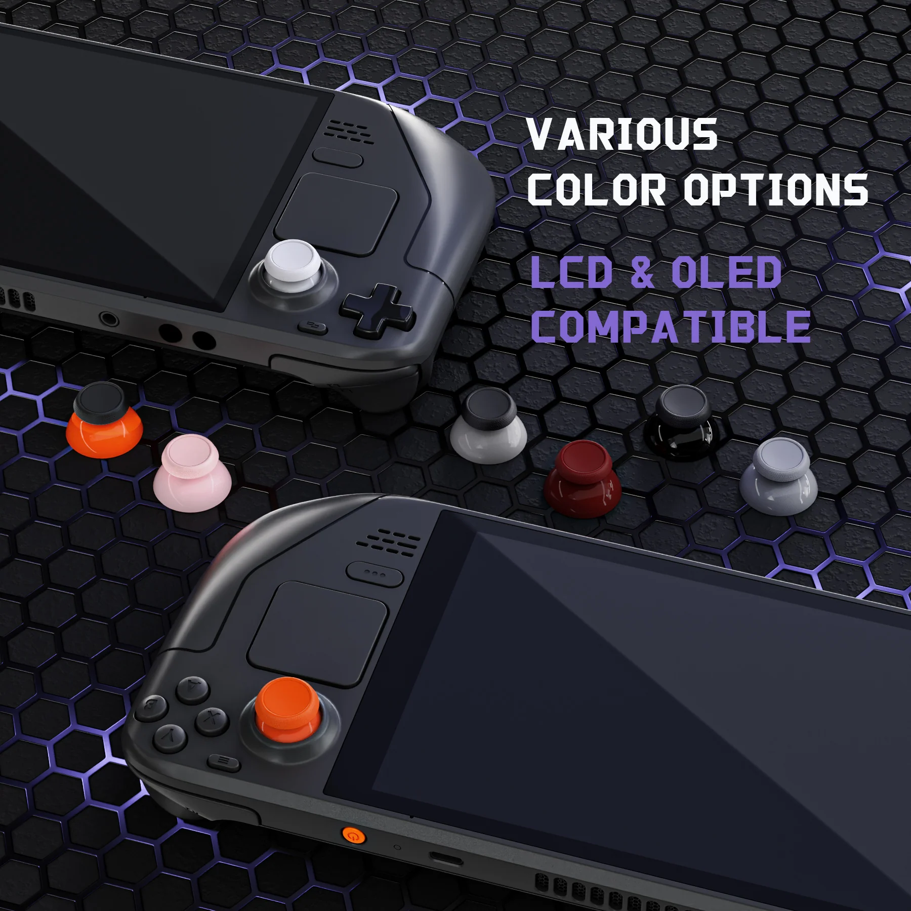 eXtremeRate Replacement Thumbsticks with Original Touch Sensing for Steam Deck LCD & OLED - Black - Image 5