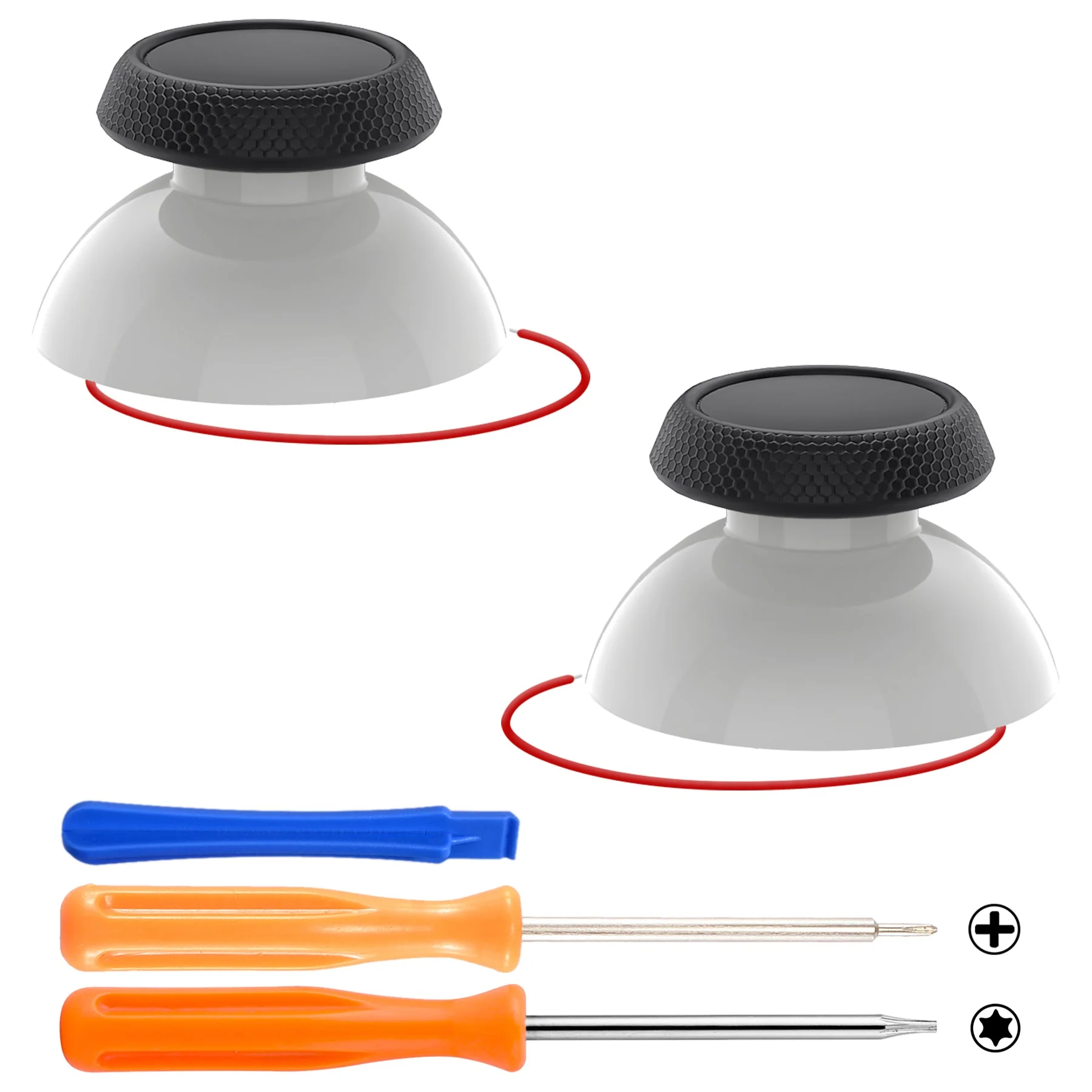 eXtremeRate Replacement Thumbsticks with Original Touch Sensing for Steam Deck LCD & OLED - Black & Gray - Image 2