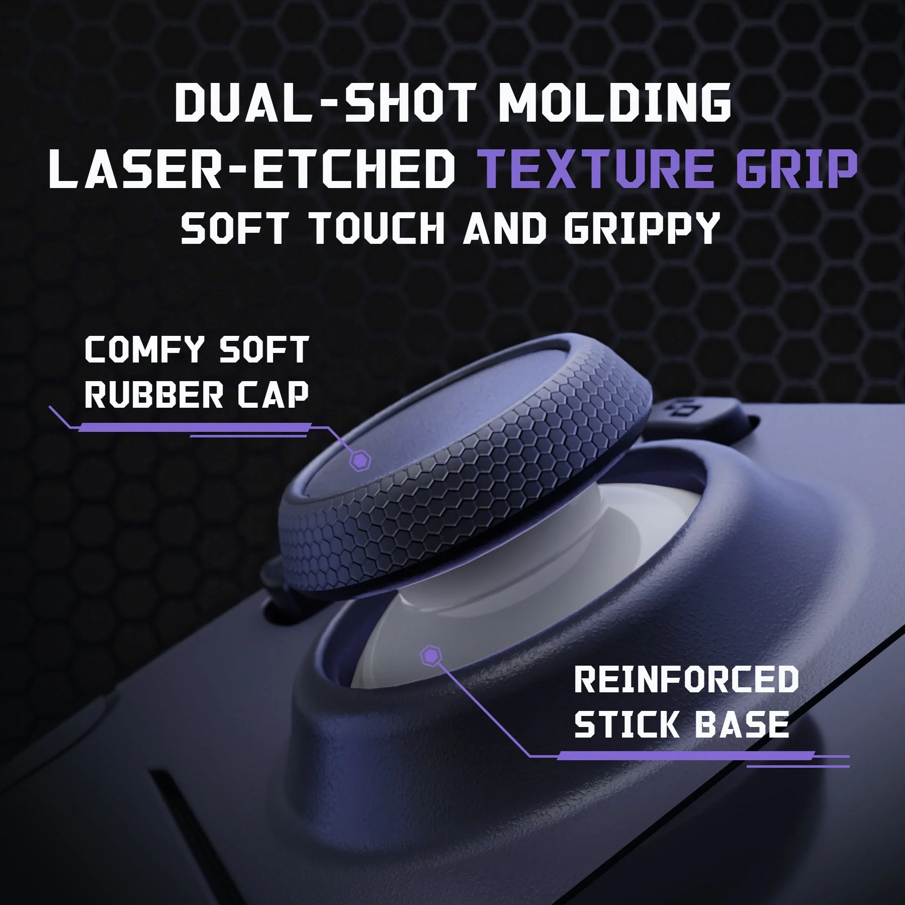 eXtremeRate Replacement Thumbsticks with Original Touch Sensing for Steam Deck LCD & OLED - Black & Gray - Image 4