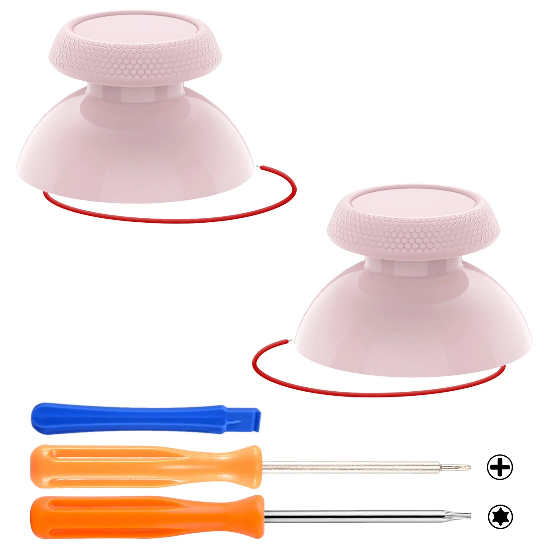eXtremeRate Replacement Thumbsticks with Original Touch Sensing for Steam Deck LCD & OLED - Cherry Blossoms Pink - Image 2