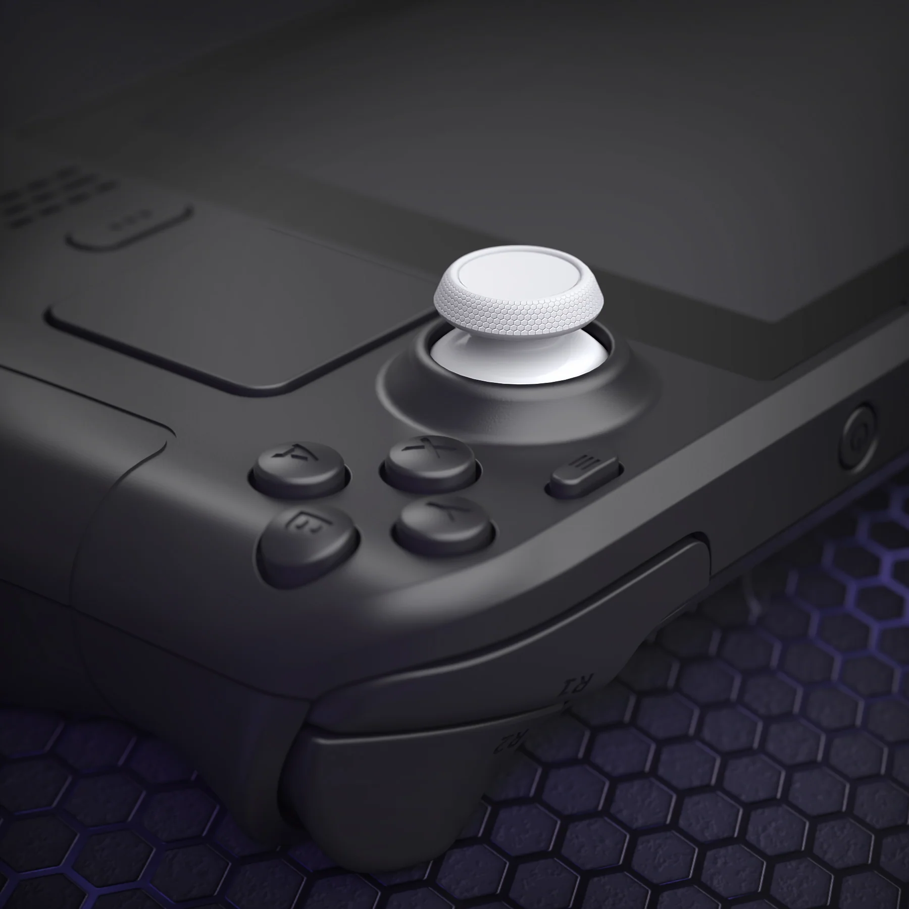 eXtremeRate Replacement Thumbsticks with Original Touch Sensing for Steam Deck LCD & OLED - Frosted White - Image 7