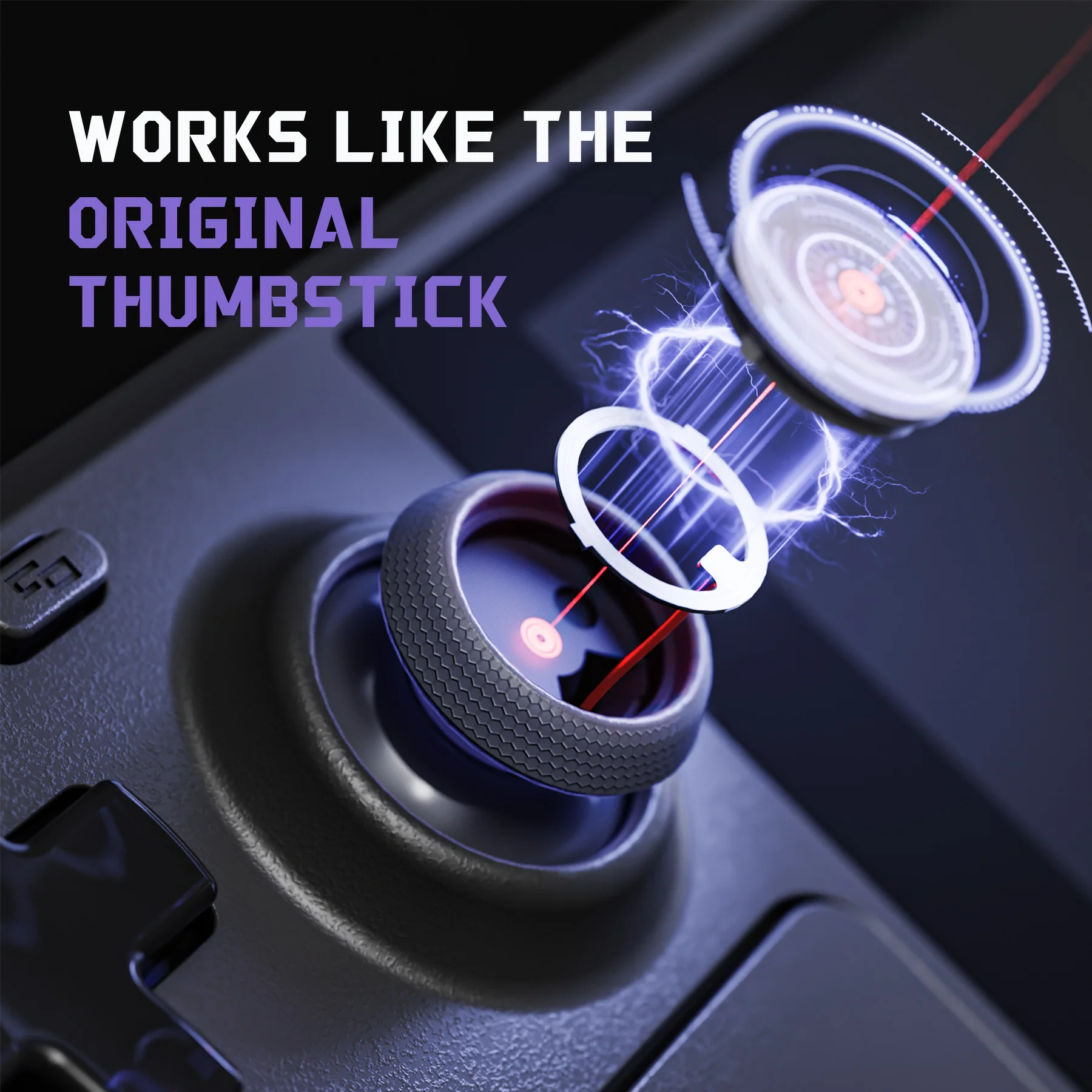 eXtremeRate Replacement Thumbsticks with Original Touch Sensing for Steam Deck LCD & OLED - New Hope Gray - Image 3