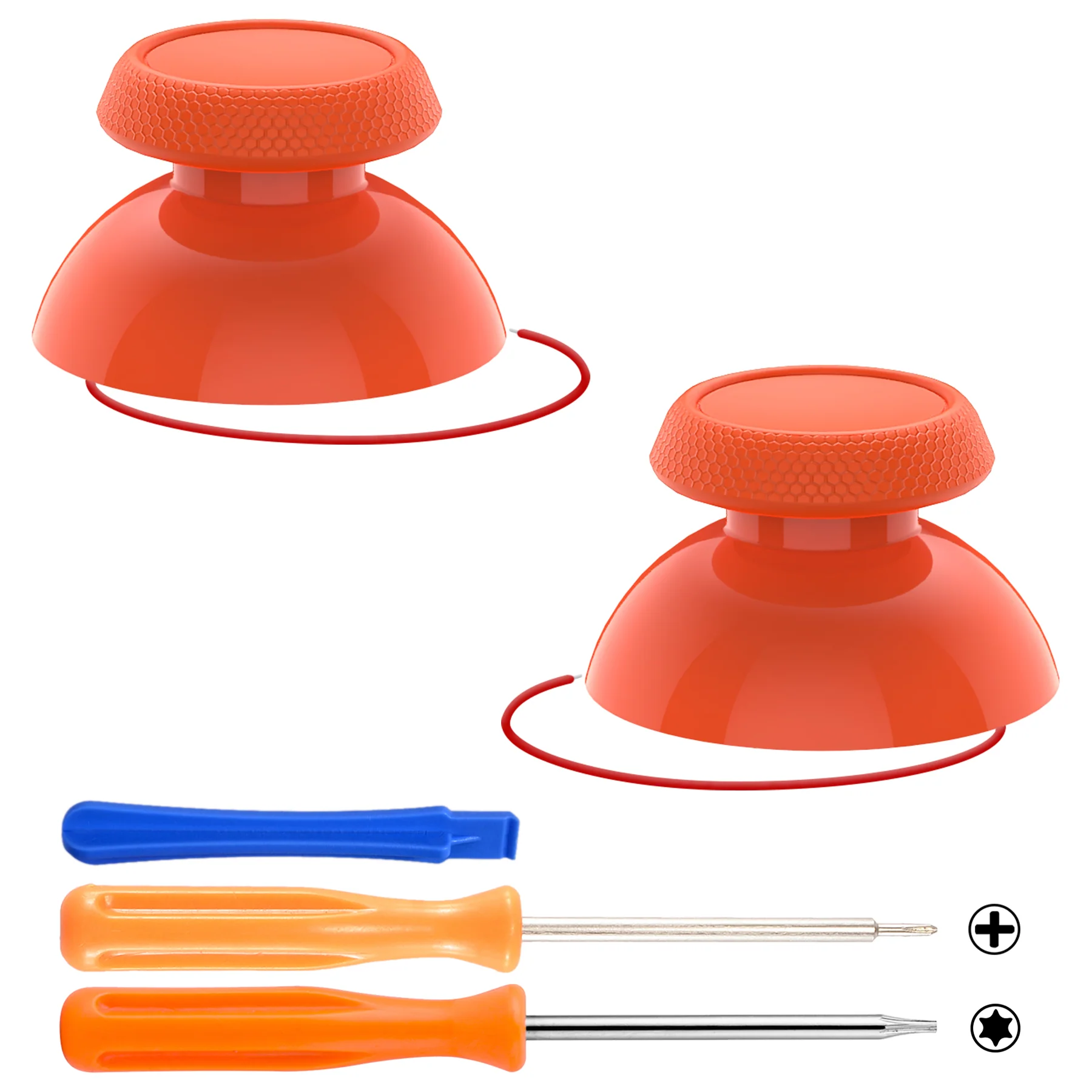 eXtremeRate Replacement Thumbsticks with Original Touch Sensing for Steam Deck LCD & OLED - Orange - Image 2
