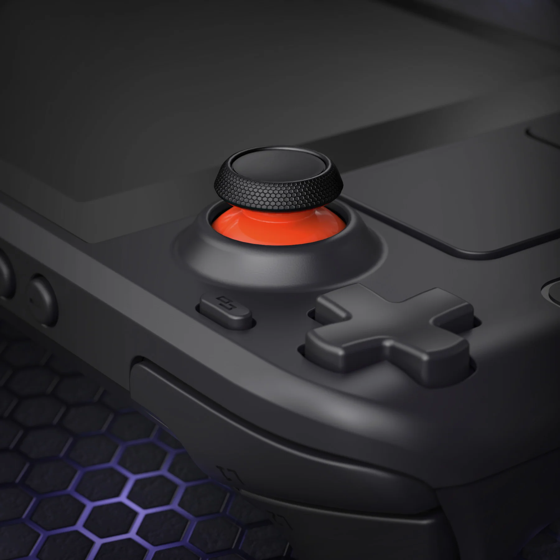 eXtremeRate Replacement Thumbsticks with Original Touch Sensing for Steam Deck LCD & OLED - Orange & Black - Image 6