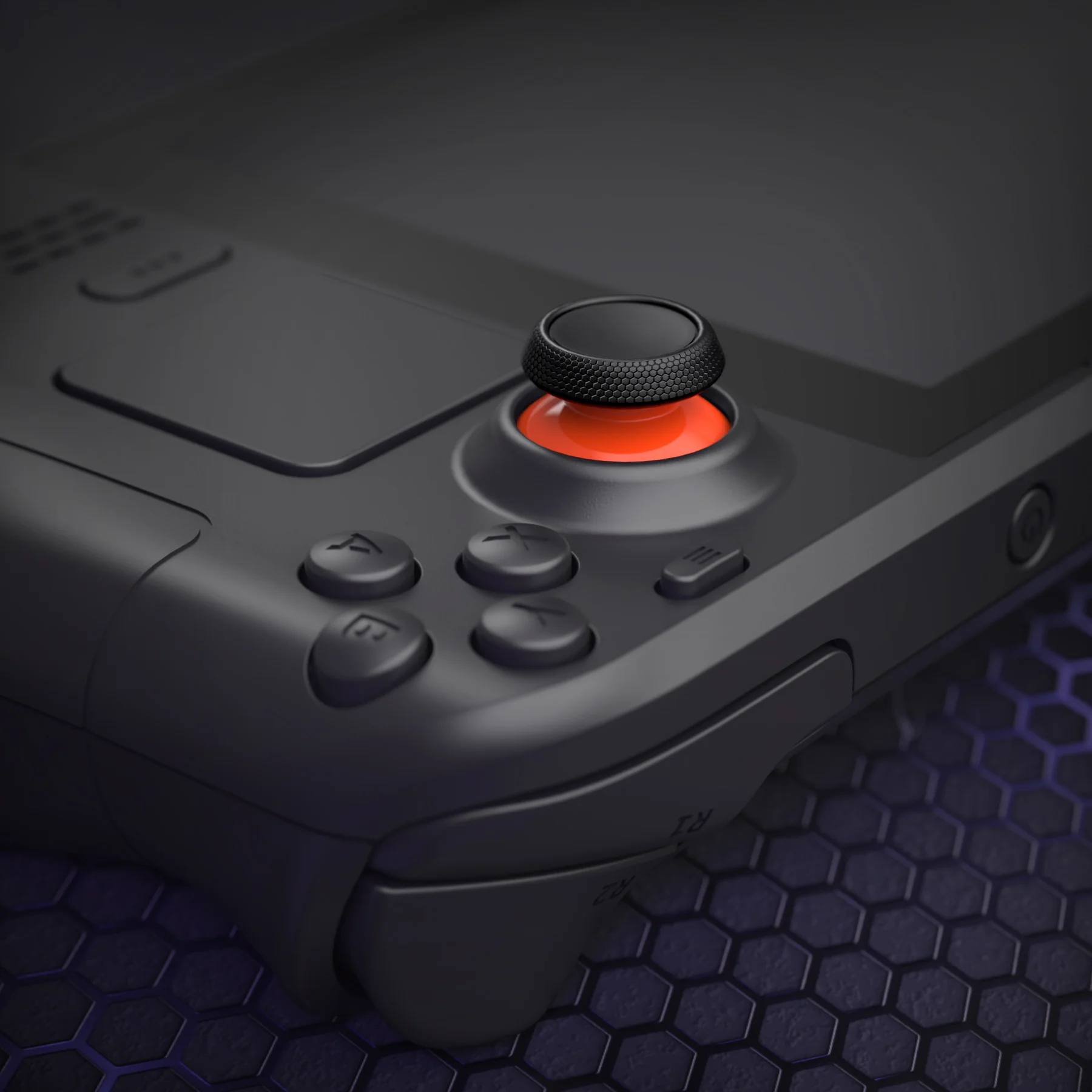 eXtremeRate Replacement Thumbsticks with Original Touch Sensing for Steam Deck LCD & OLED - Orange & Black - Image 7