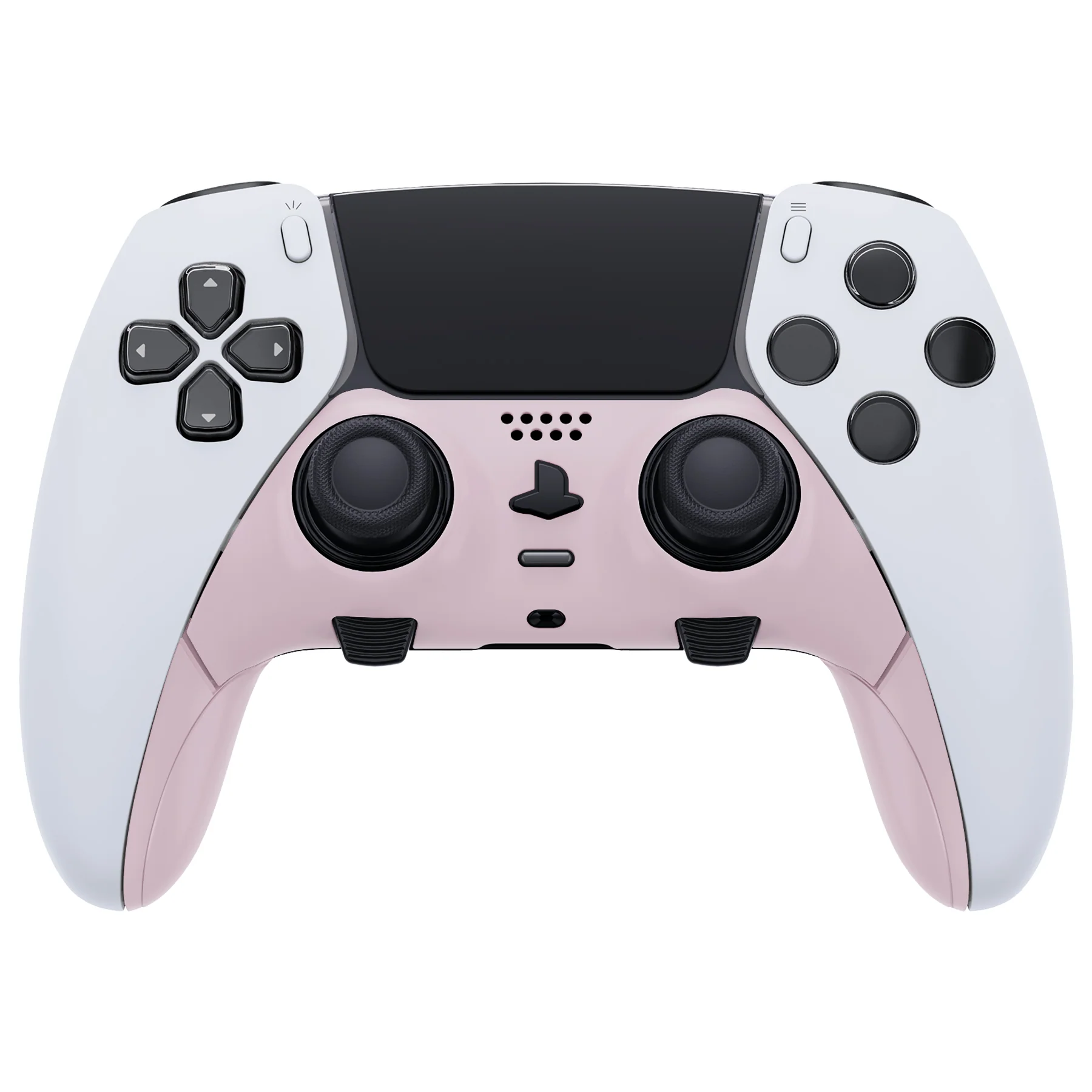 eXtremeRate Replacement Top Bottom Decorative Trim Shell Compatible with PS5 Edge Controller - Cherry Blossoms Pink - Image 2