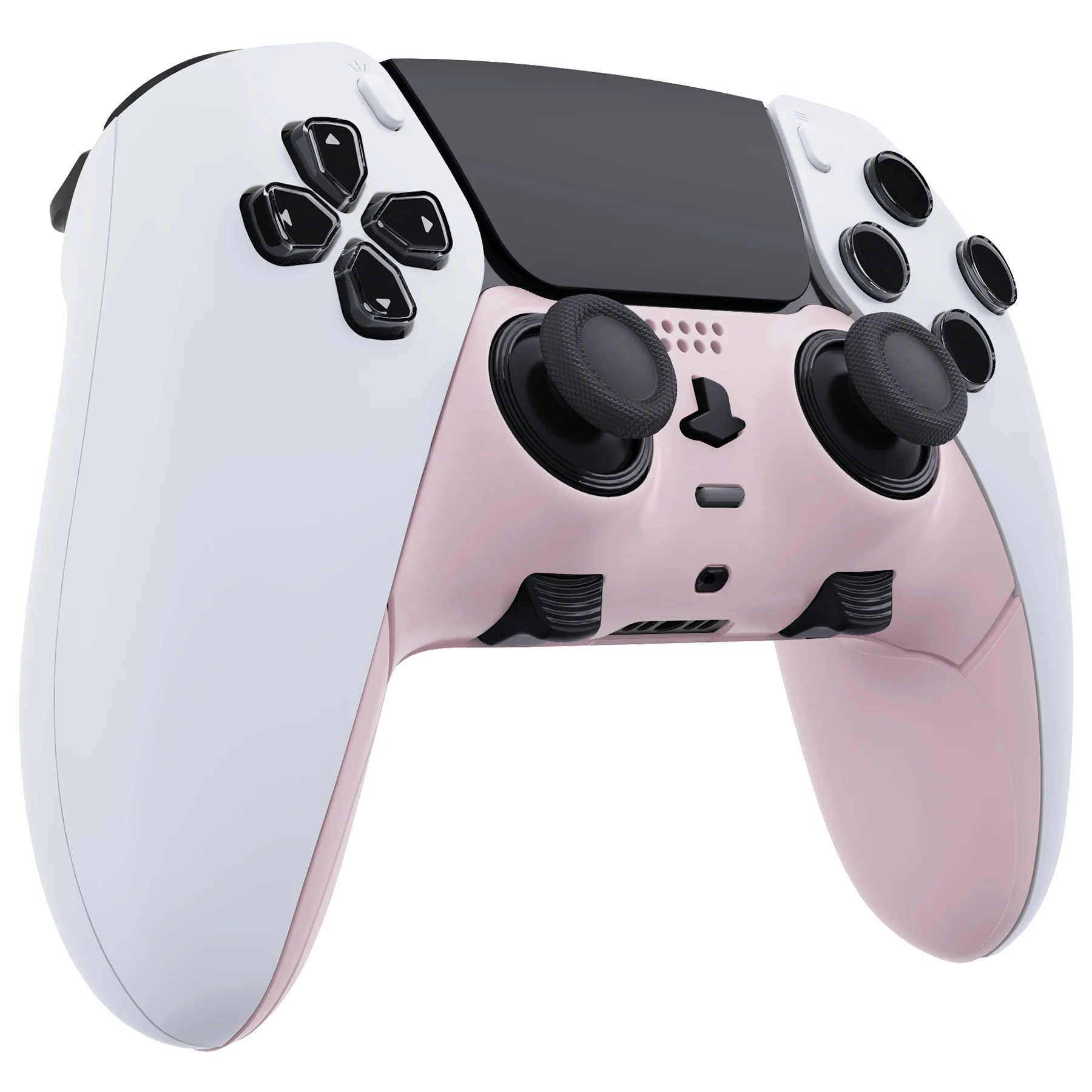 eXtremeRate Replacement Top Bottom Decorative Trim Shell Compatible with PS5 Edge Controller - Cherry Blossoms Pink - Image 3