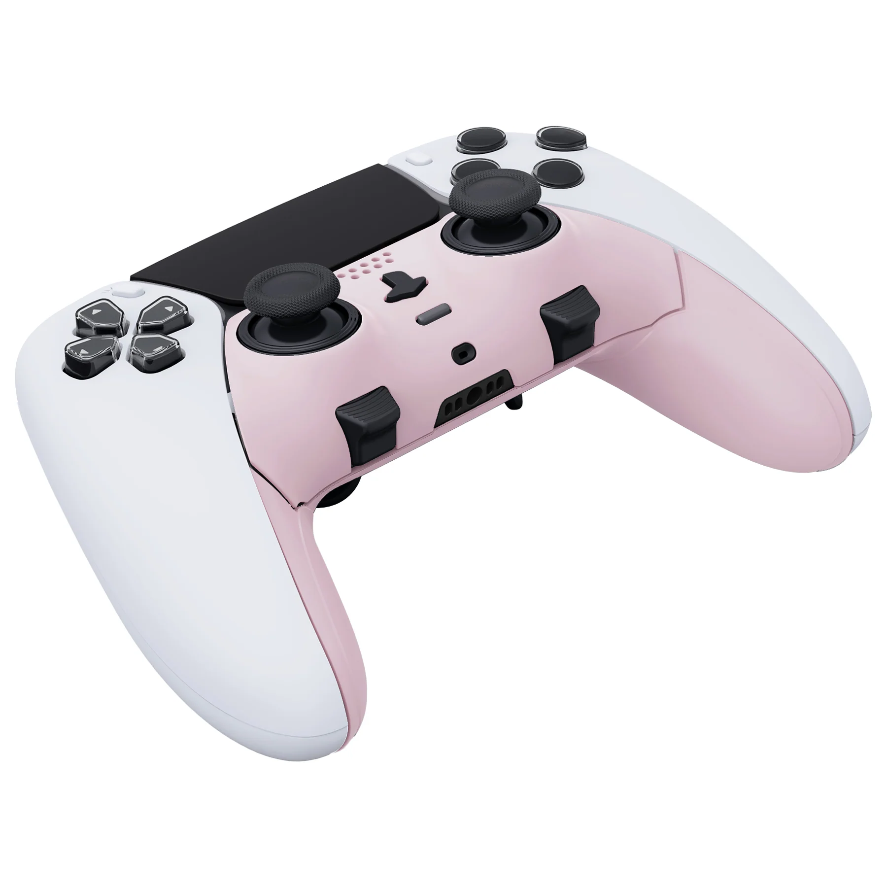 eXtremeRate Replacement Top Bottom Decorative Trim Shell Compatible with PS5 Edge Controller - Cherry Blossoms Pink - Image 6
