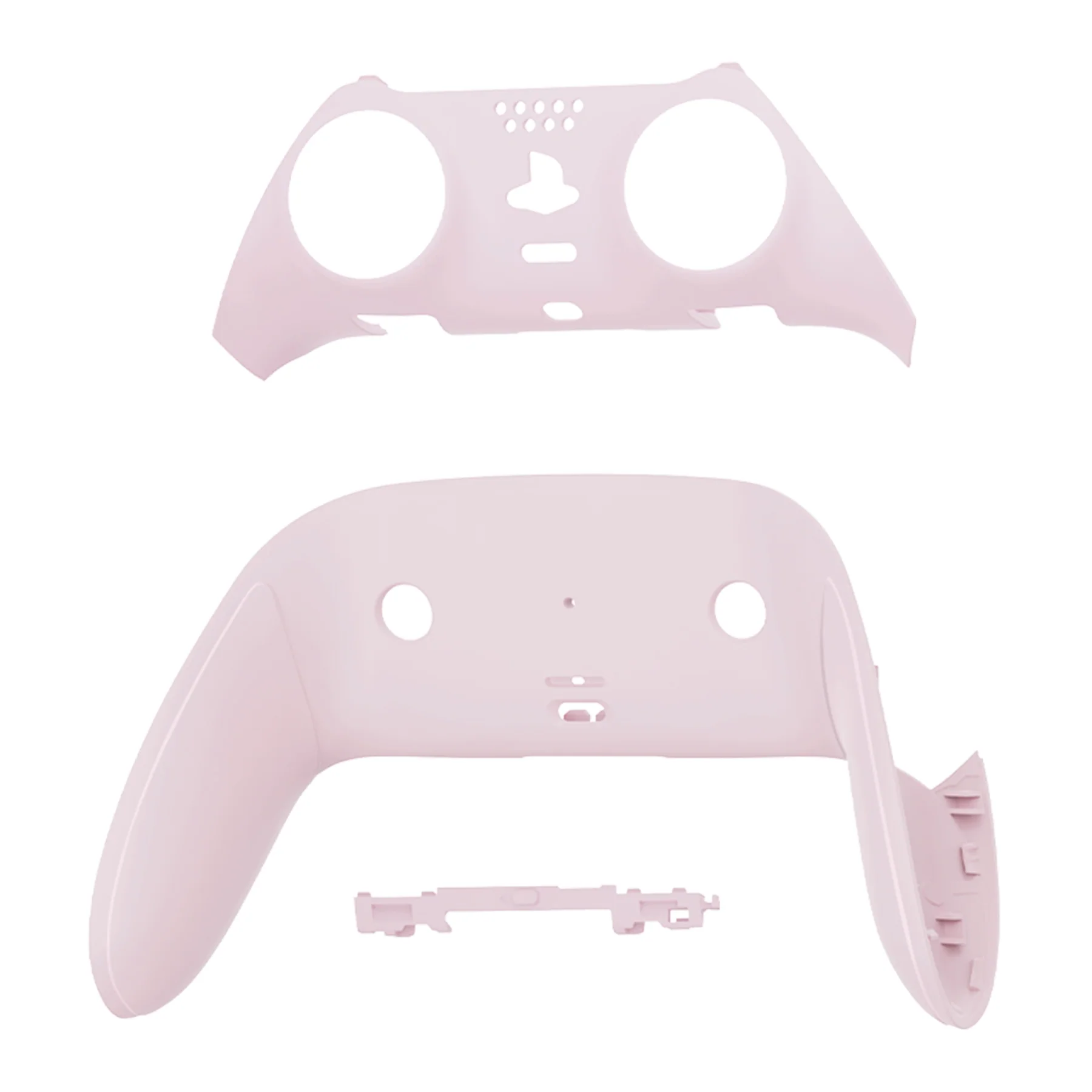 eXtremeRate Replacement Top Bottom Decorative Trim Shell Compatible with PS5 Edge Controller - Cherry Blossoms Pink - Image 8