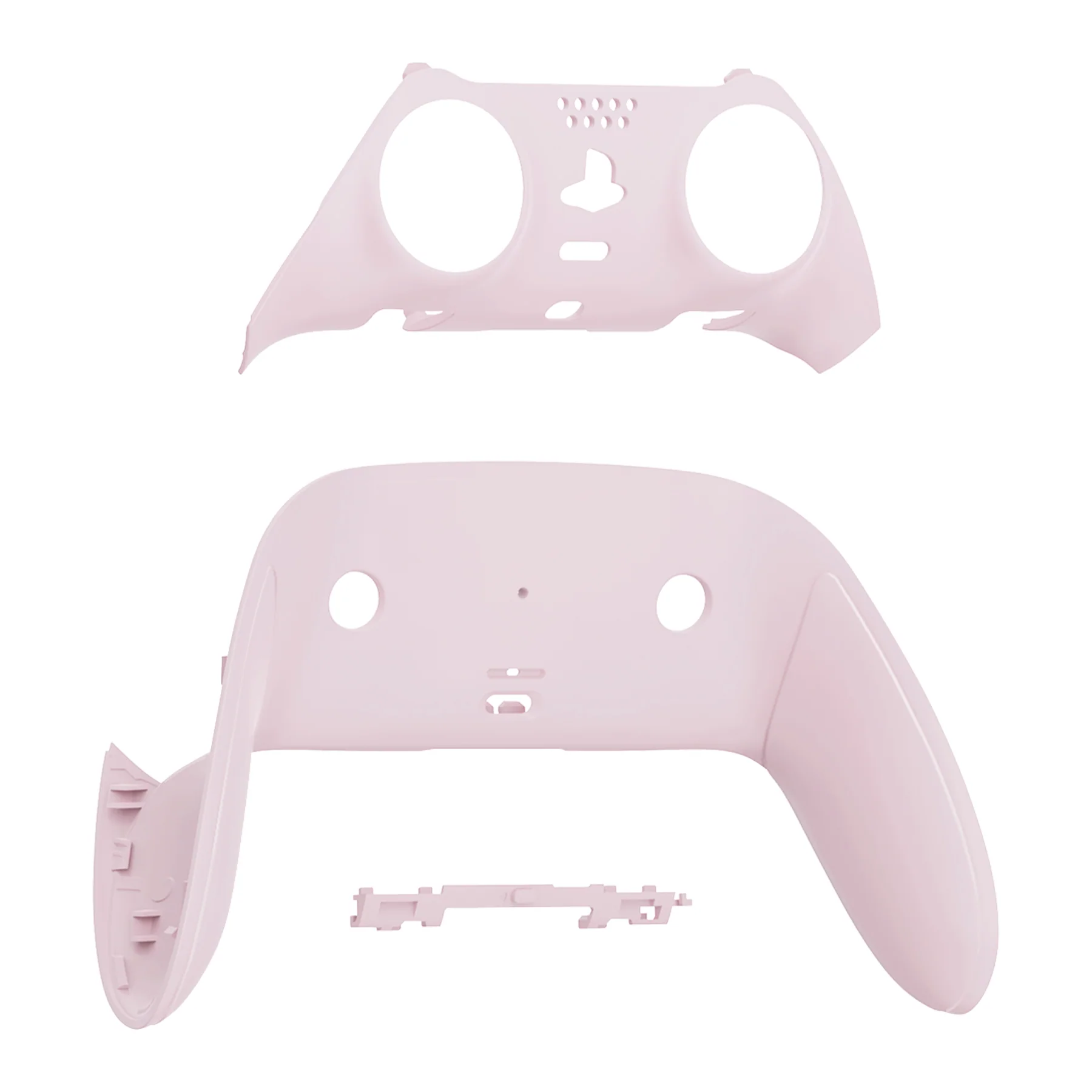 eXtremeRate Replacement Top Bottom Decorative Trim Shell Compatible with PS5 Edge Controller - Cherry Blossoms Pink - Image 9