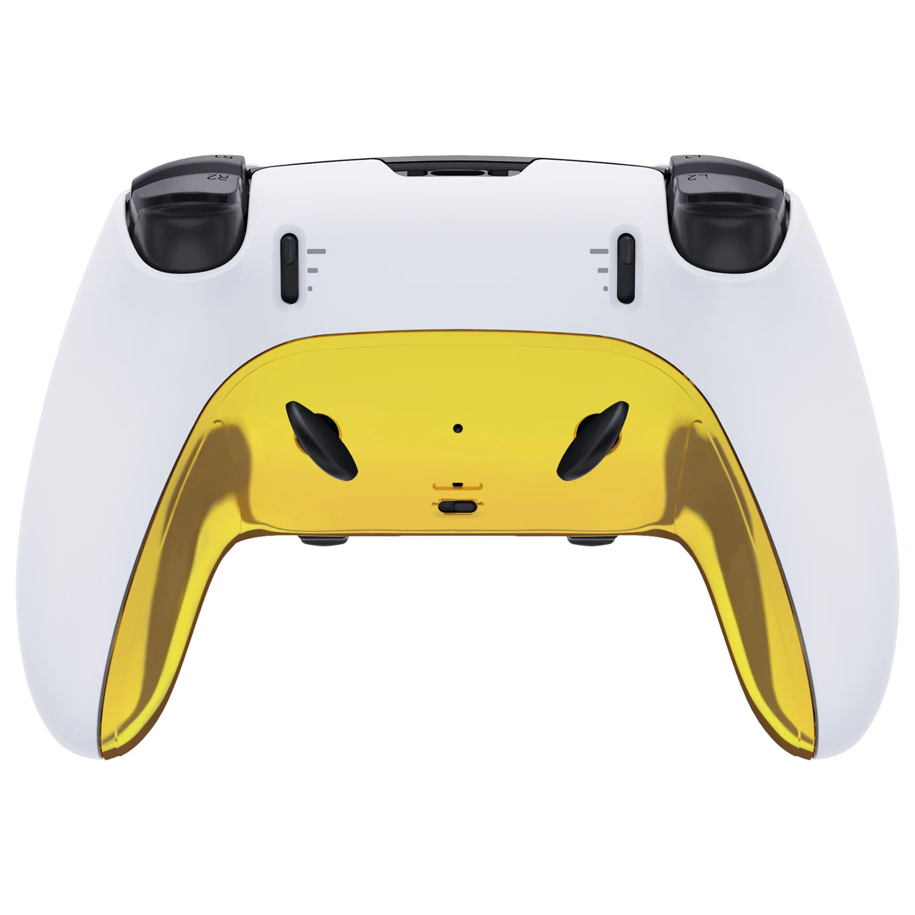 eXtremeRate Replacement Top Bottom Decorative Trim Shell Compatible with PS5 Edge Controller - Chrome Gold - Image 5