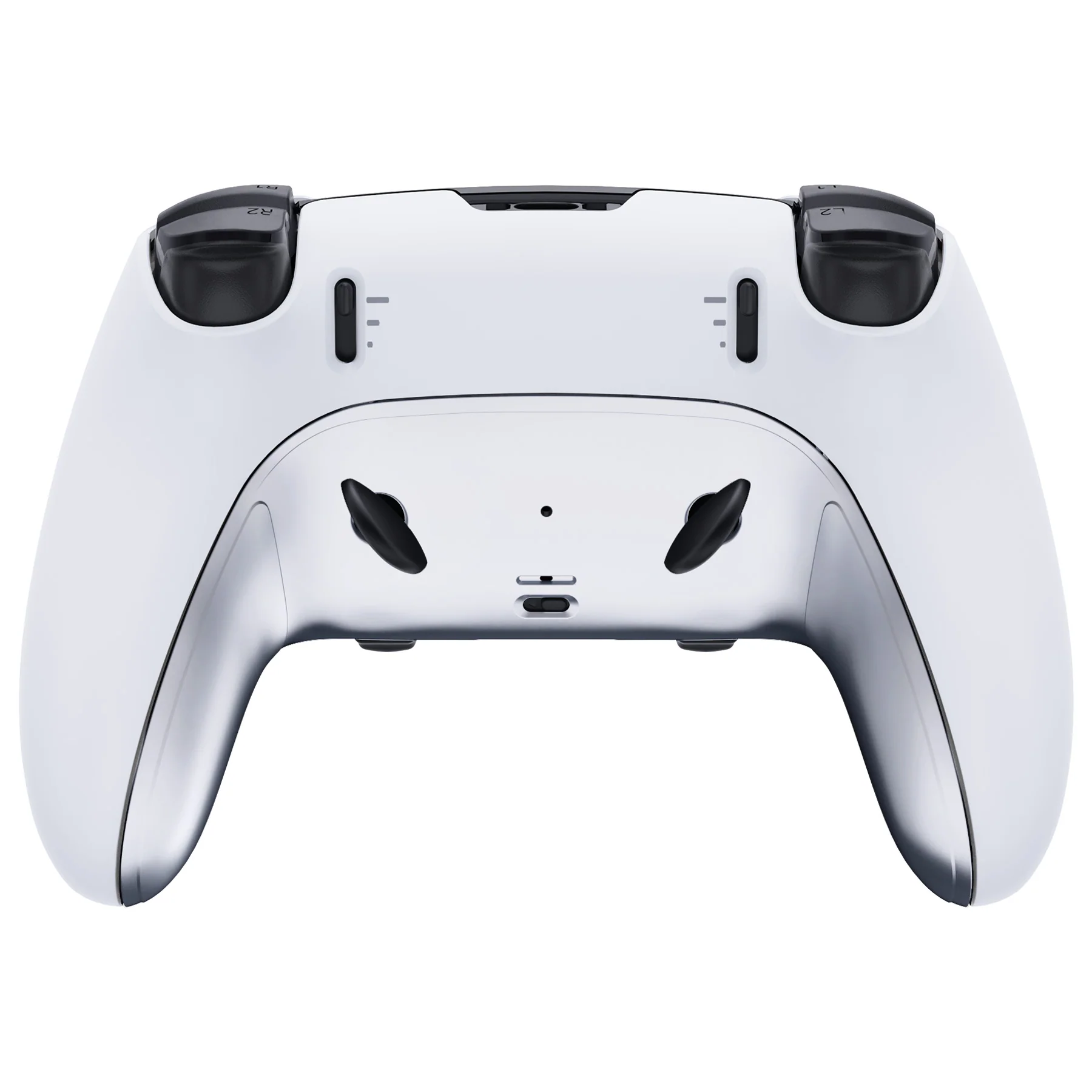 eXtremeRate Replacement Top Bottom Decorative Trim Shell Compatible with PS5 Edge Controller - Chrome Silver - Image 5