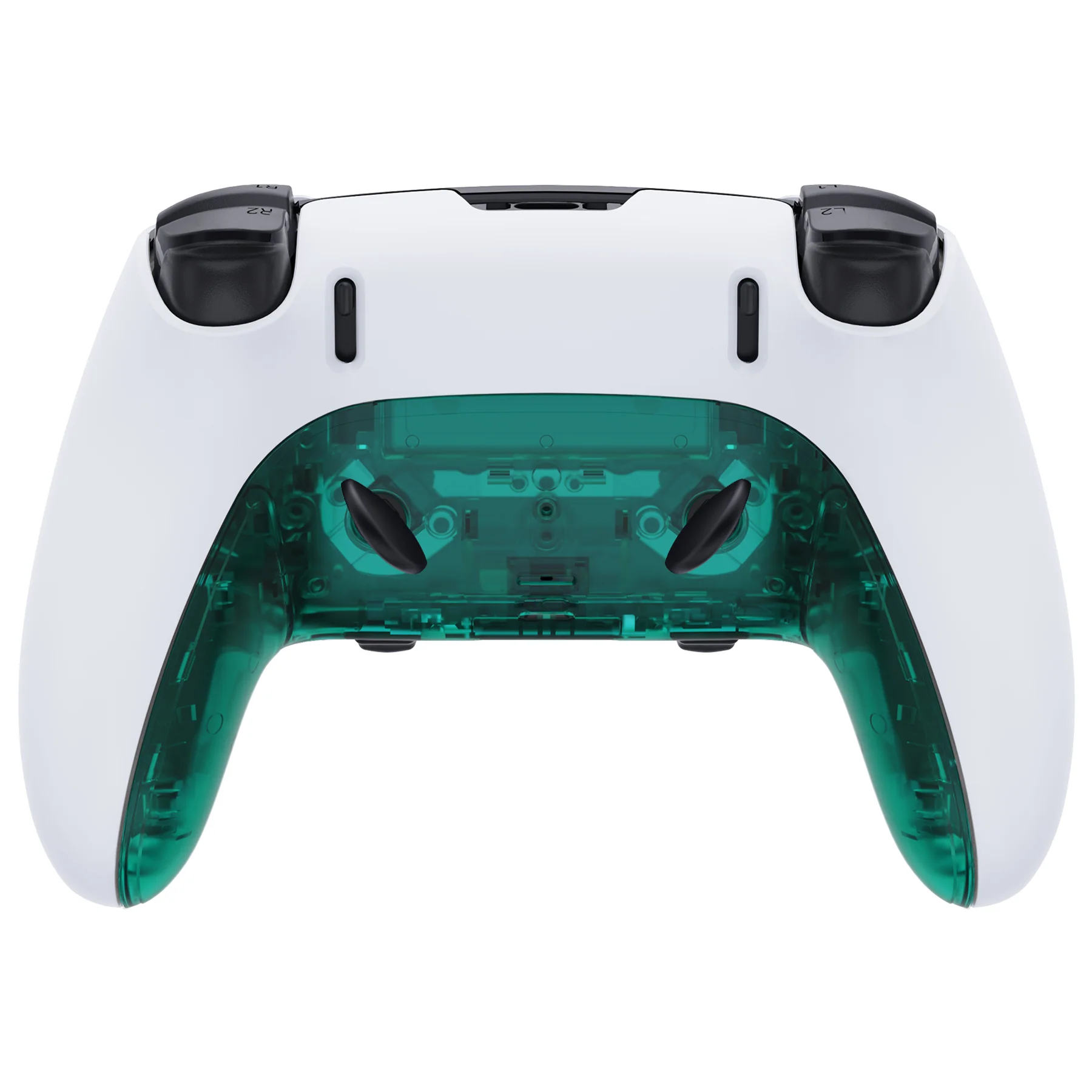eXtremeRate Replacement Top Bottom Decorative Trim Shell Compatible with PS5 Edge Controller - Emerald Green - Image 5