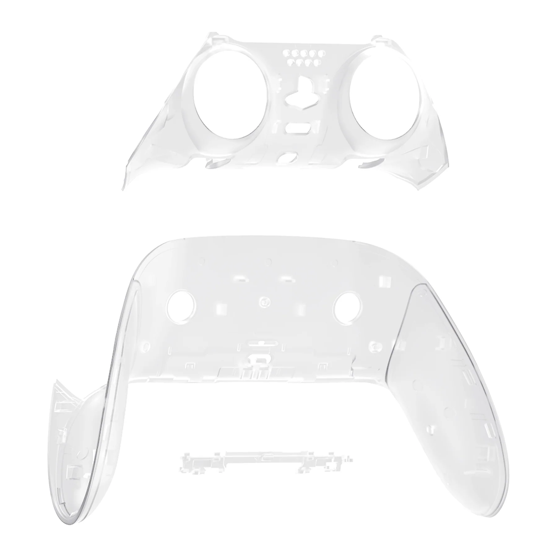 eXtremeRate Replacement Top Bottom Decorative Trim Shell Compatible with PS5 Edge Controller - Glow in Dark - Green - Image 11