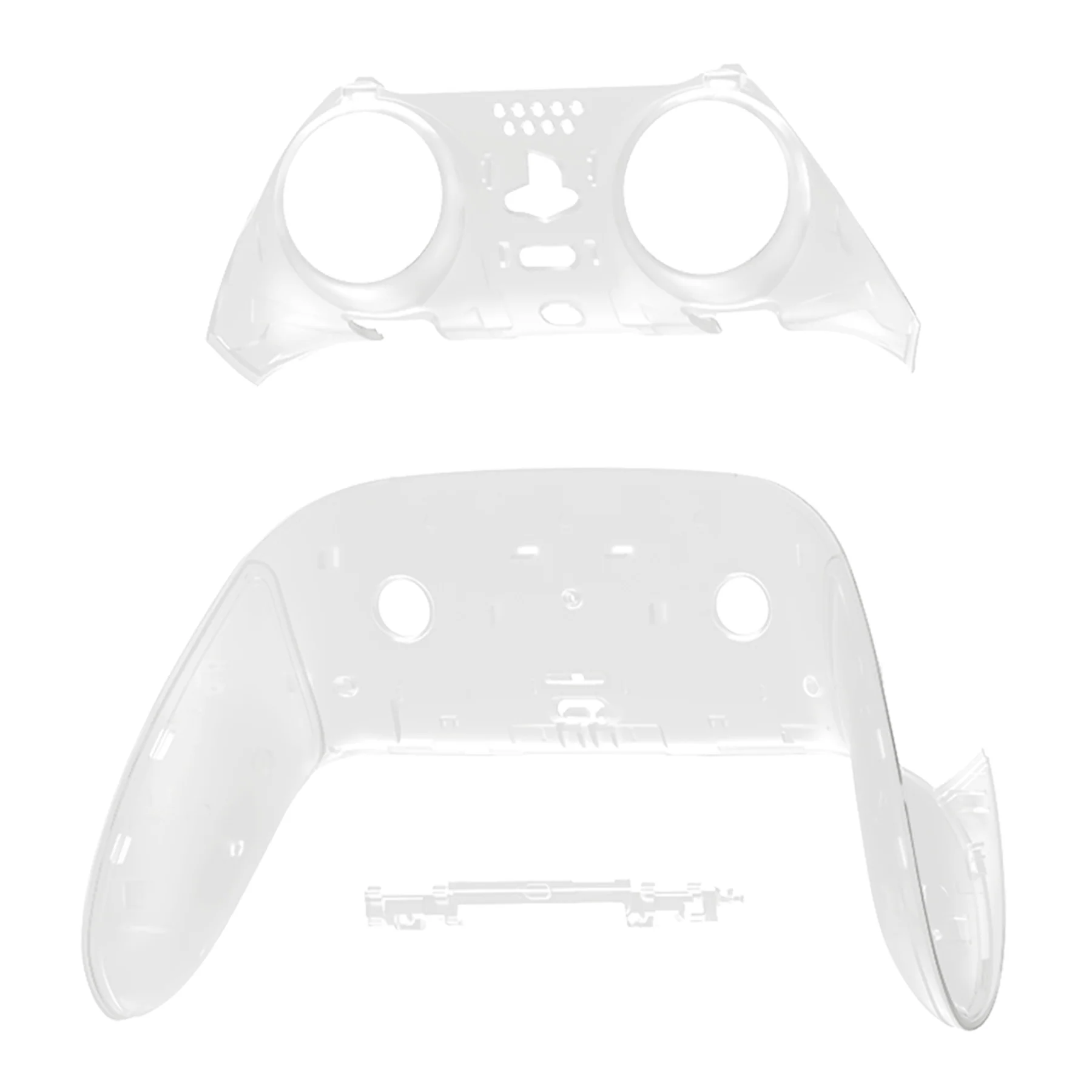 eXtremeRate Replacement Top Bottom Decorative Trim Shell Compatible with PS5 Edge Controller - Glow in Dark - Green - Image 12