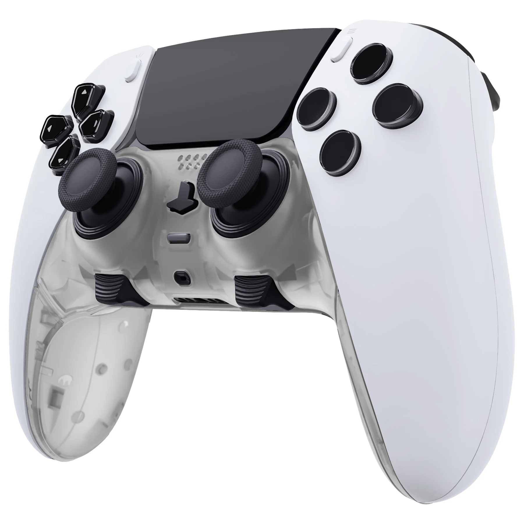 eXtremeRate Replacement Top Bottom Decorative Trim Shell Compatible with PS5 Edge Controller - Glow in Dark - Green - Image 5