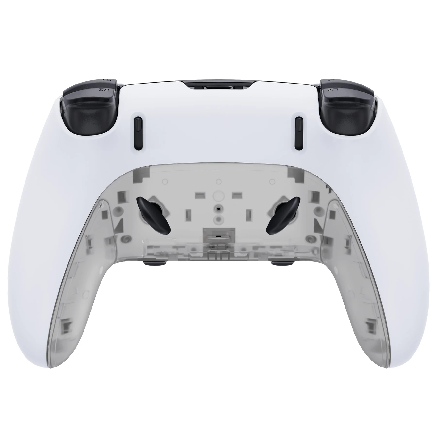 eXtremeRate Replacement Top Bottom Decorative Trim Shell Compatible with PS5 Edge Controller - Glow in Dark - Green - Image 7