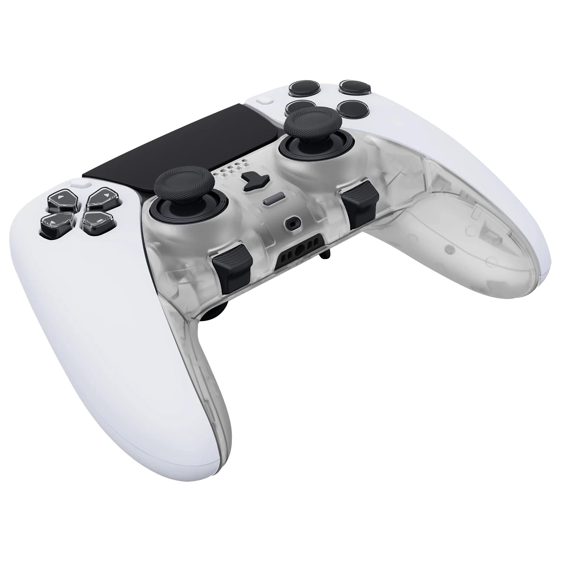 eXtremeRate Replacement Top Bottom Decorative Trim Shell Compatible with PS5 Edge Controller - Glow in Dark - Green - Image 8