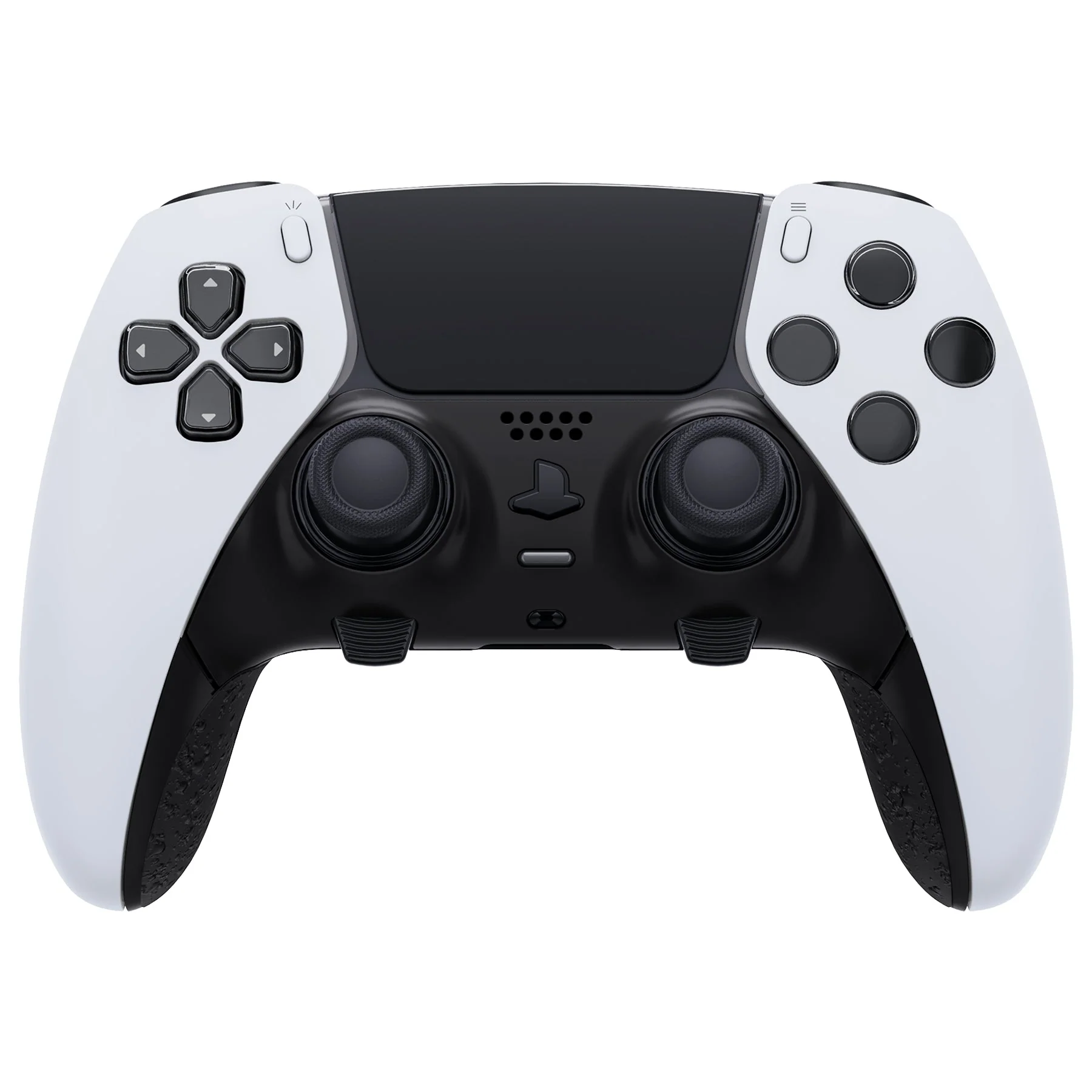eXtremeRate Replacement Top Bottom Decorative Trim Shell Compatible with PS5 Edge Controller - Textured Black - Image 2