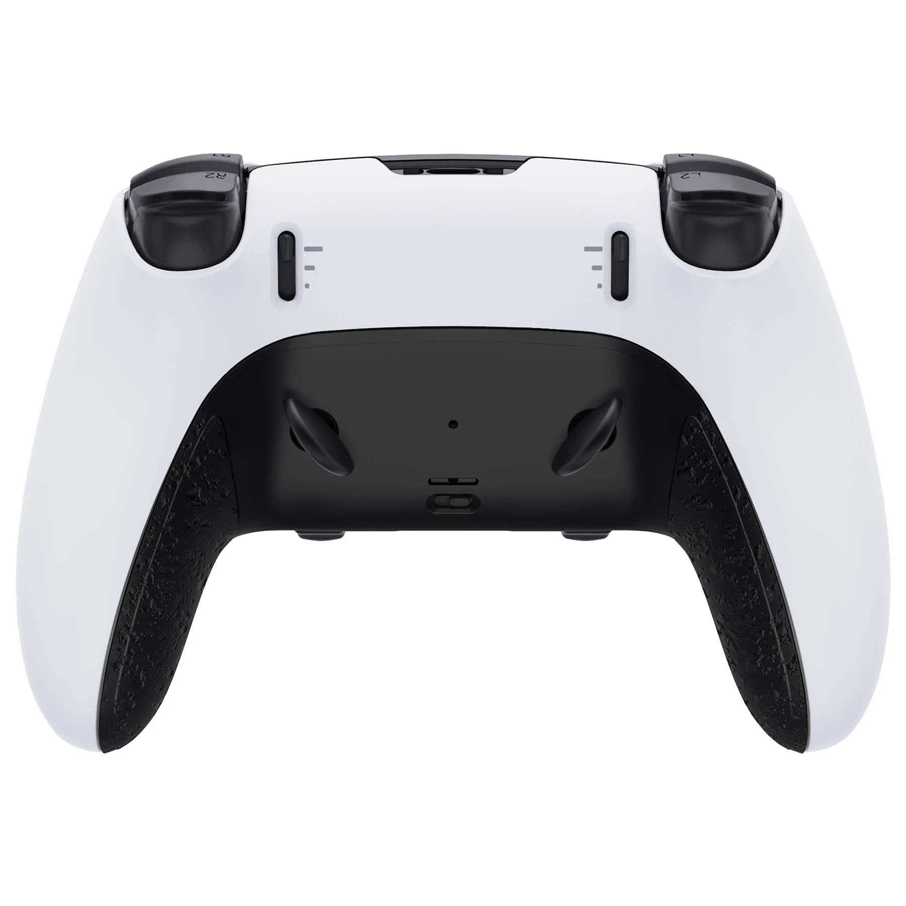 eXtremeRate Replacement Top Bottom Decorative Trim Shell Compatible with PS5 Edge Controller - Textured Black - Image 5