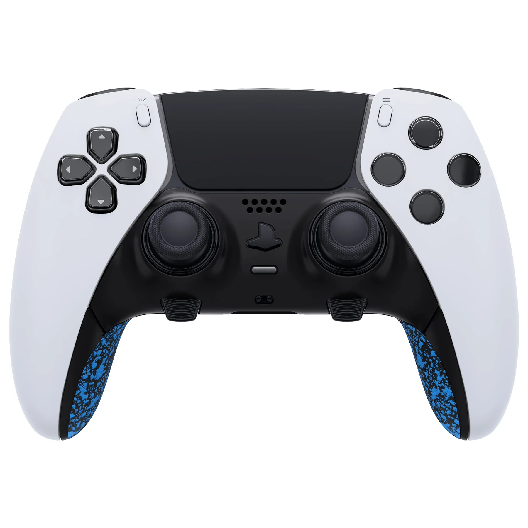 eXtremeRate Replacement Top Bottom Decorative Trim Shell Compatible with PS5 Edge Controller - Textured Blue - Image 2