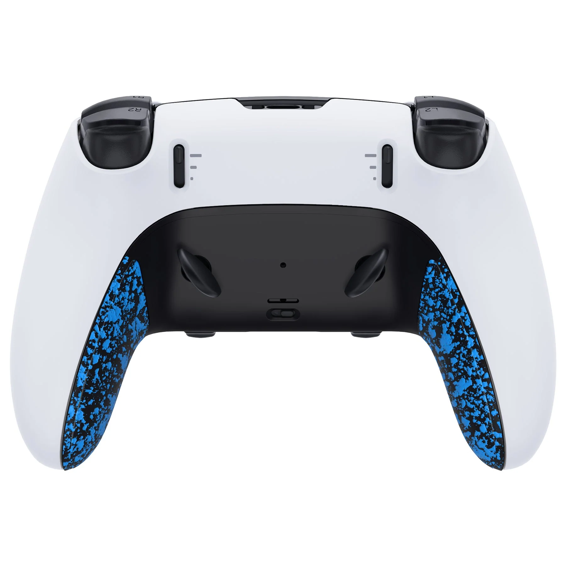 eXtremeRate Replacement Top Bottom Decorative Trim Shell Compatible with PS5 Edge Controller - Textured Blue - Image 5