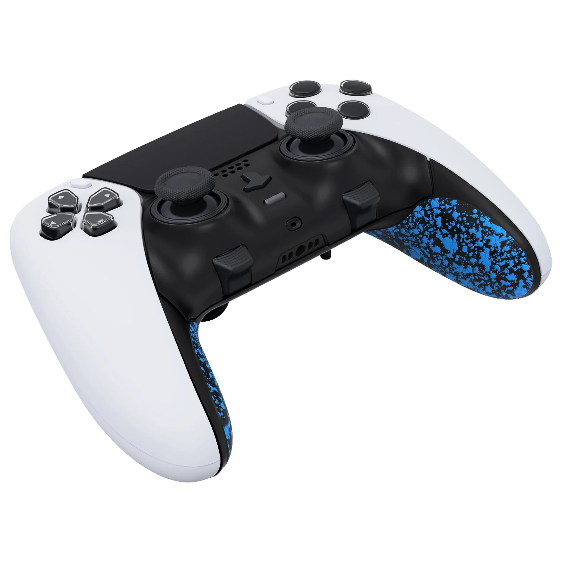 eXtremeRate Replacement Top Bottom Decorative Trim Shell Compatible with PS5 Edge Controller - Textured Blue - Image 6