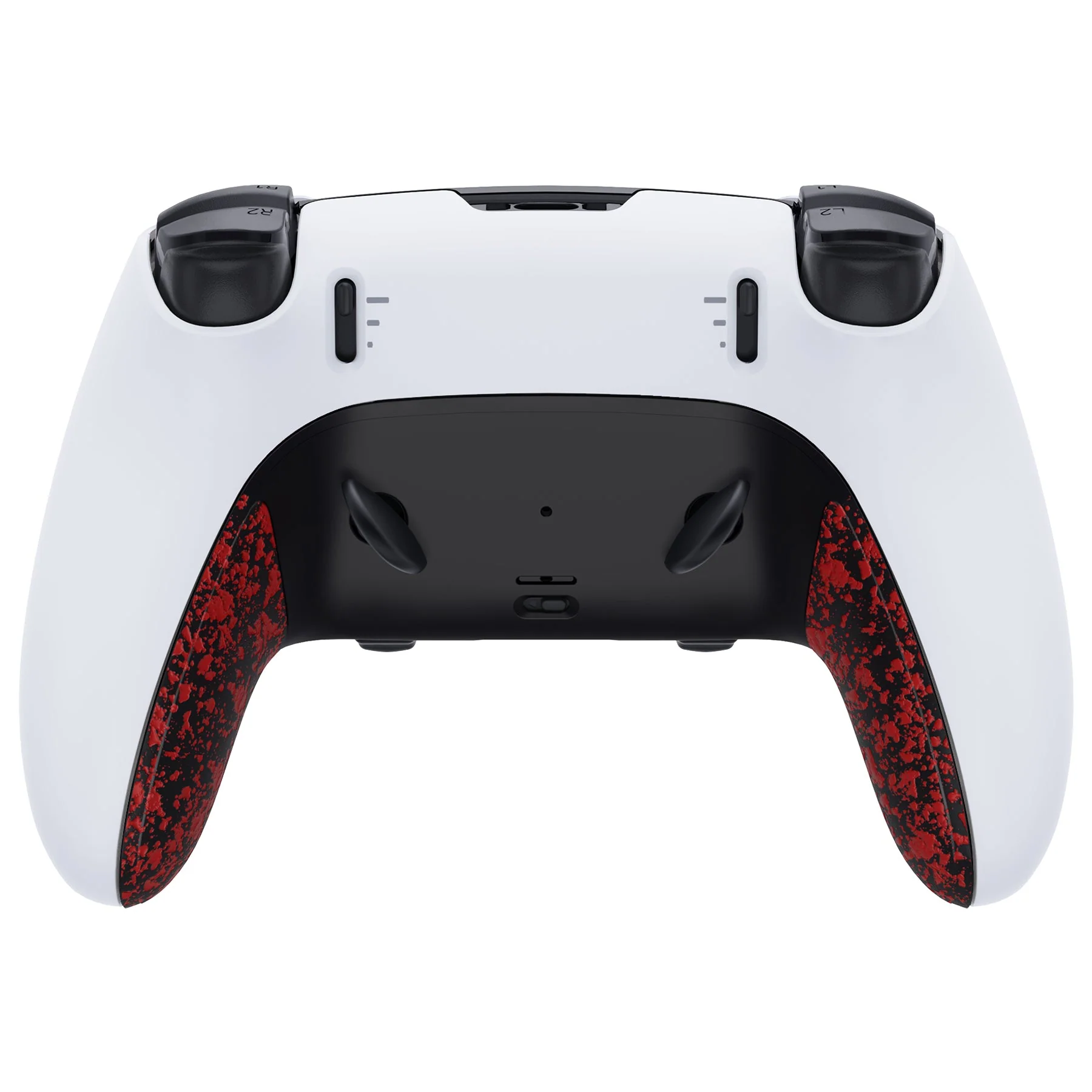 eXtremeRate Replacement Top Bottom Decorative Trim Shell Compatible with PS5 Edge Controller - Textured Red - Image 5
